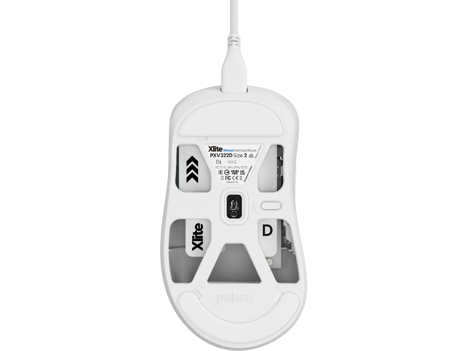 Pulsar Xlite Medium Gamingmus (Hvid) Gamingmus