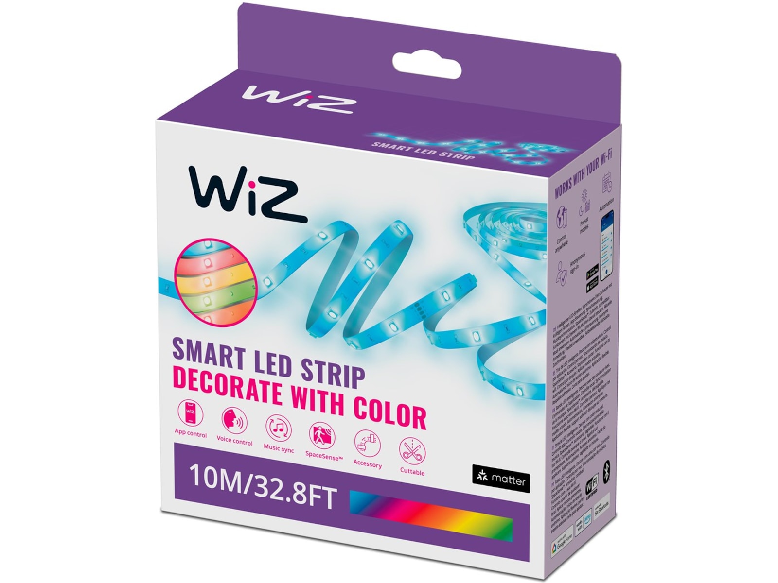 WiZ RGB LED-strip 10m Led strips & underholdning