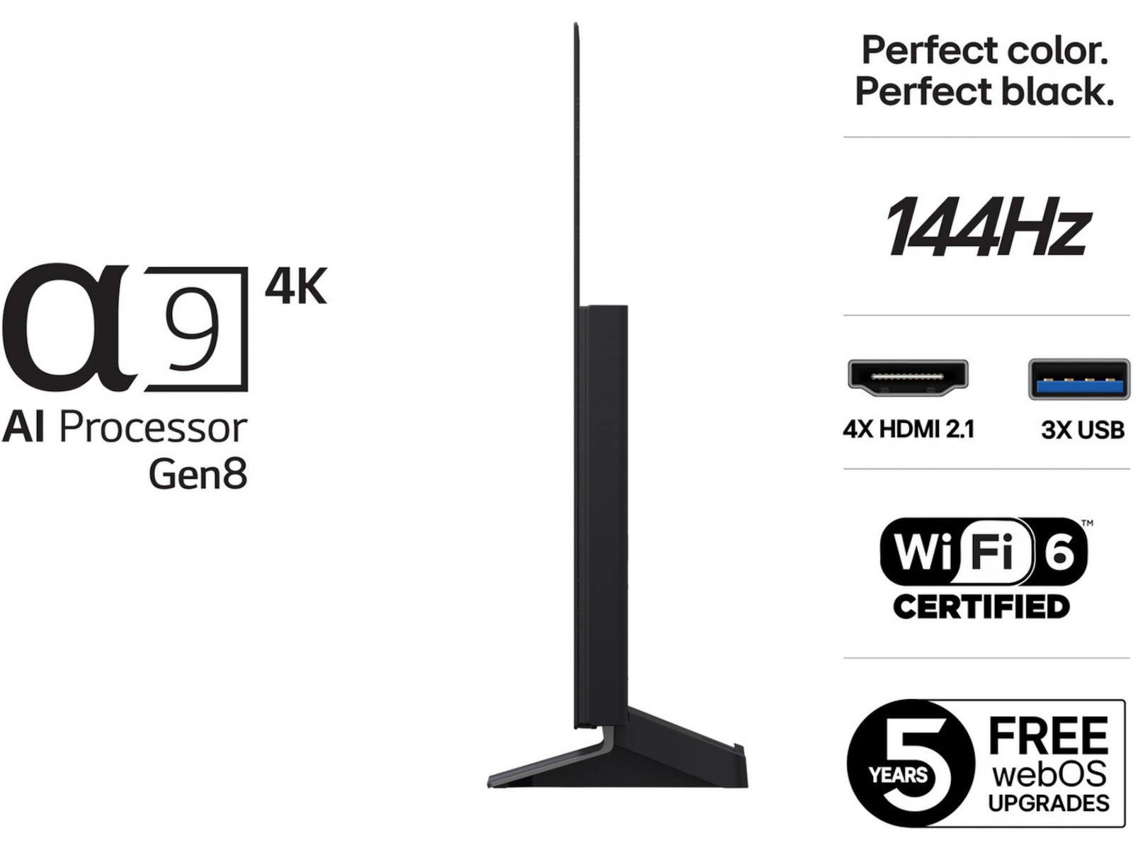 LG 48" C5 AI 4K OLED Smart TV (2025) Bundle 20 - 49 tommer TV