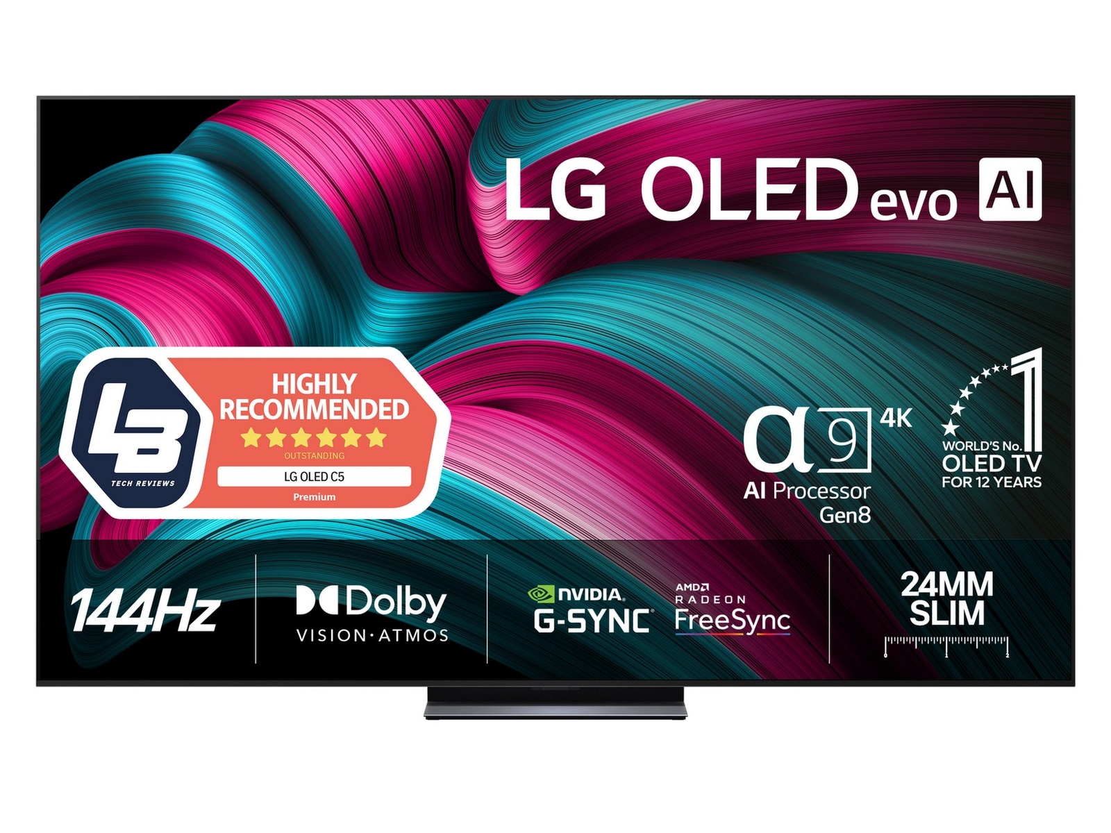LG 83" C5 AI 4K OLED Smart TV (2025) + Soundbar Over 80 tommer TV