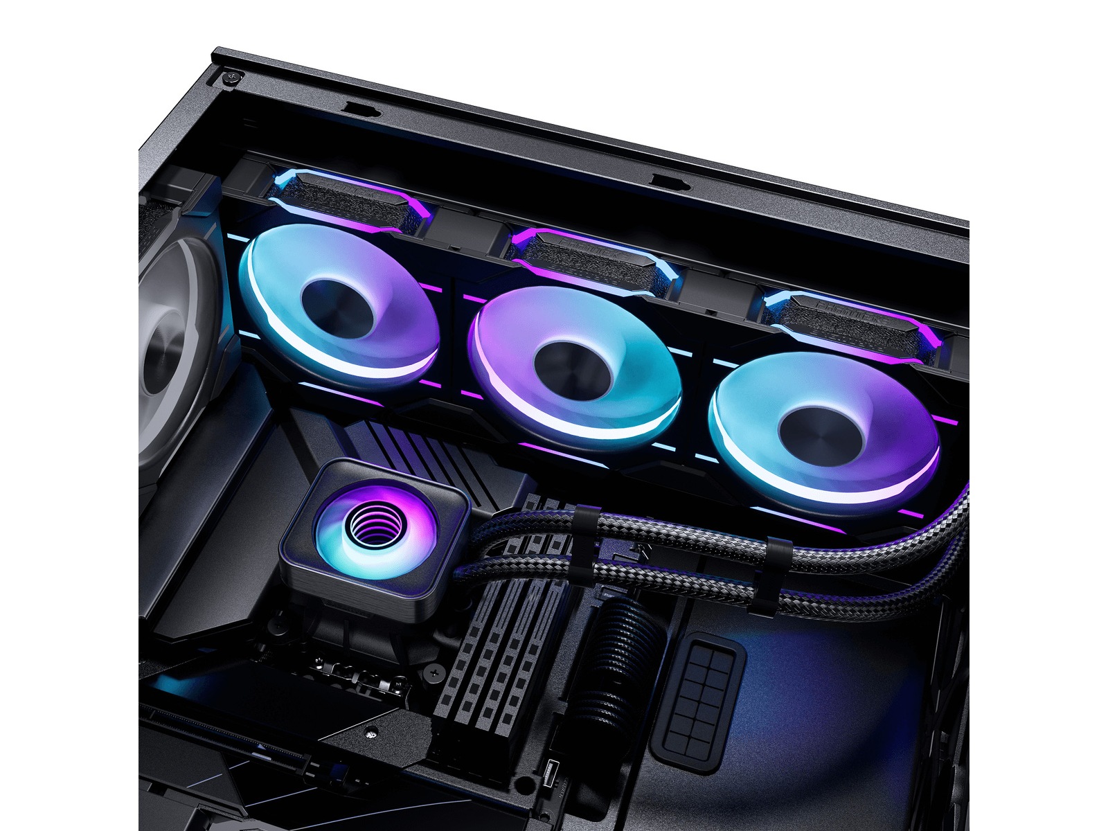 Phanteks Glacier One 360D30 X2 DRGB AIO Køler (sort) CPU - Vandkøling