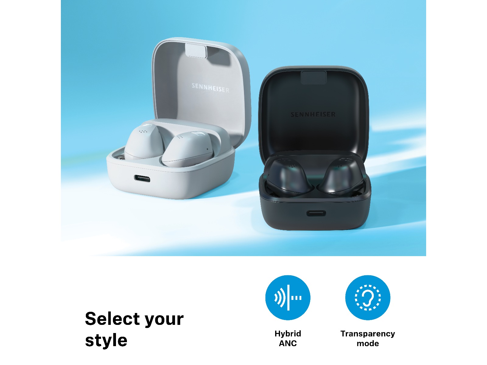 Sennheiser Accentum True Wireless trådløse høretelefoner, Earbuds (hvid) In-ear høretelefoner