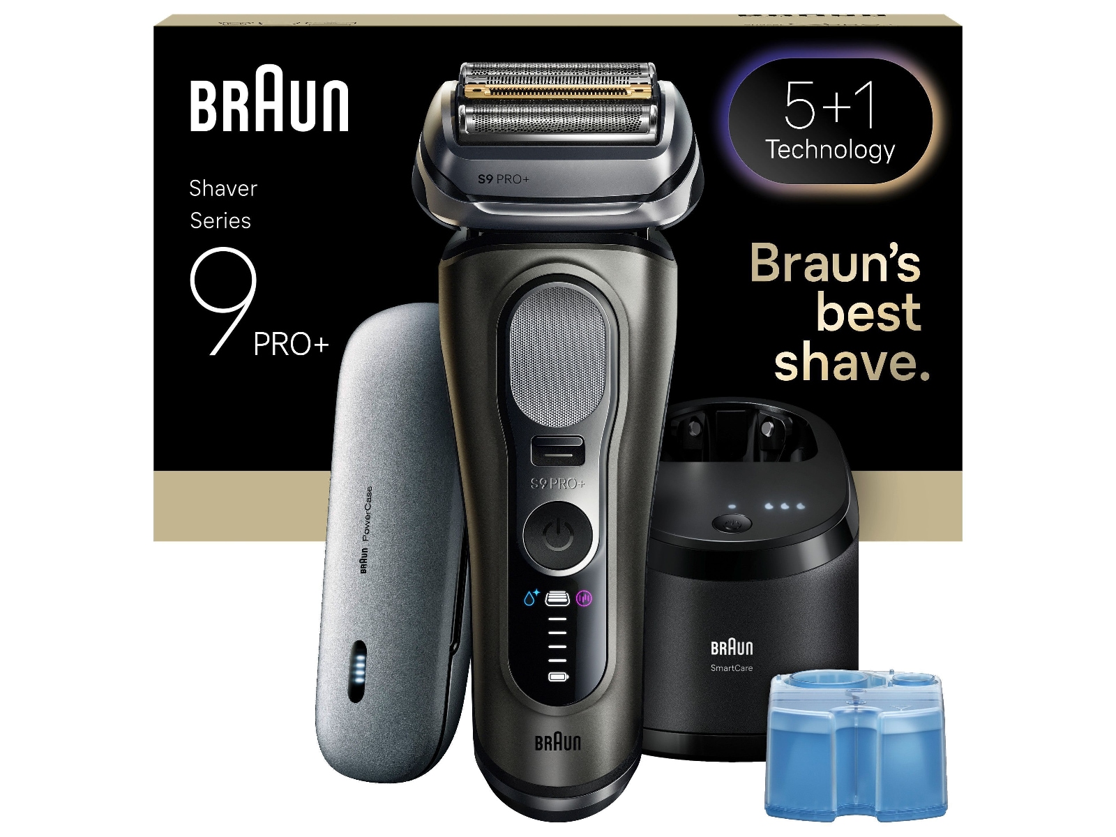 Elektrisk Braun Series 9 PRO+-barbermaskine 9675CC Barbermaskine
