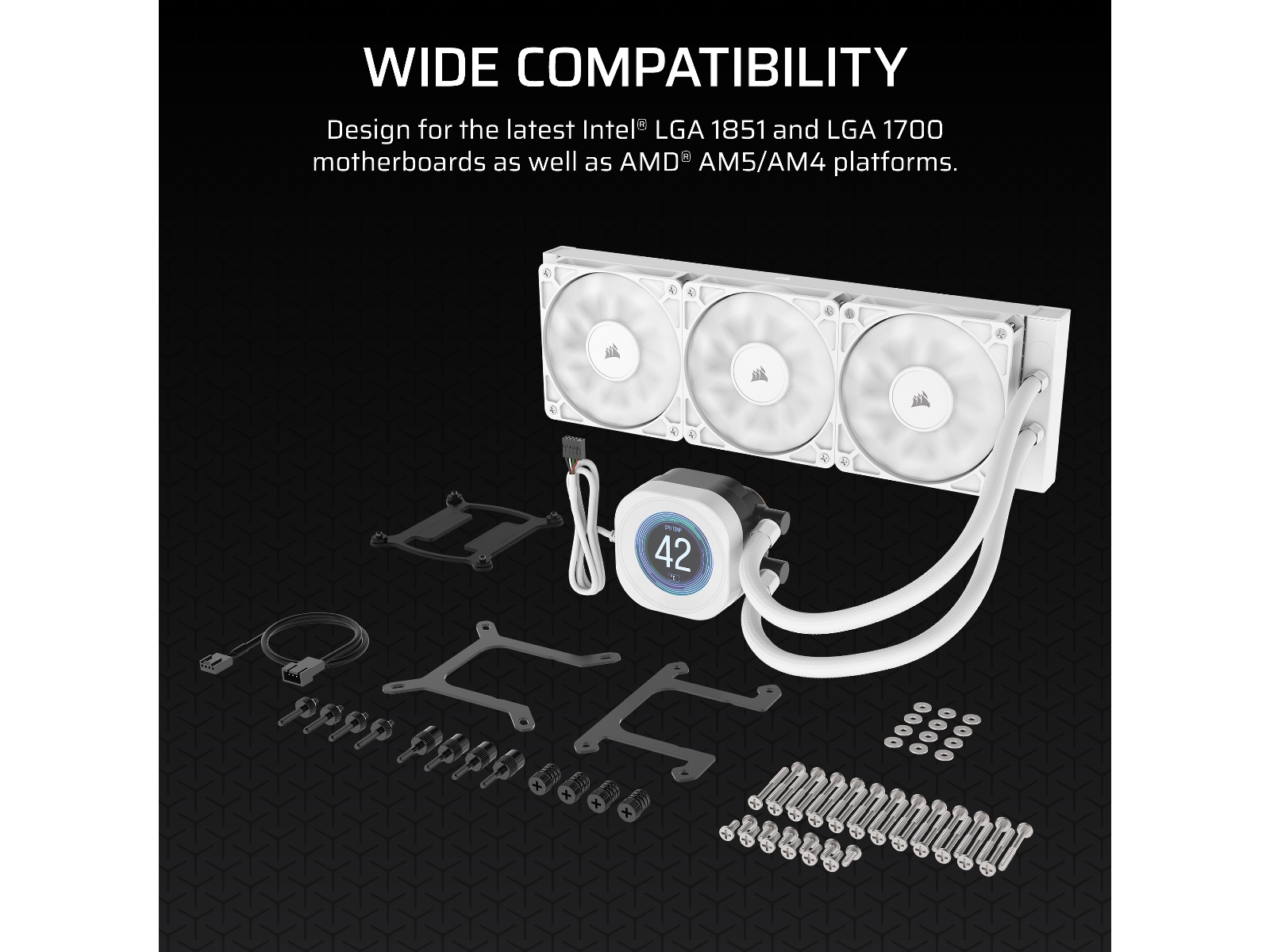 Corsair Nautilus 360 RS LCD Køler (hvidt) CPU - Vandkøling