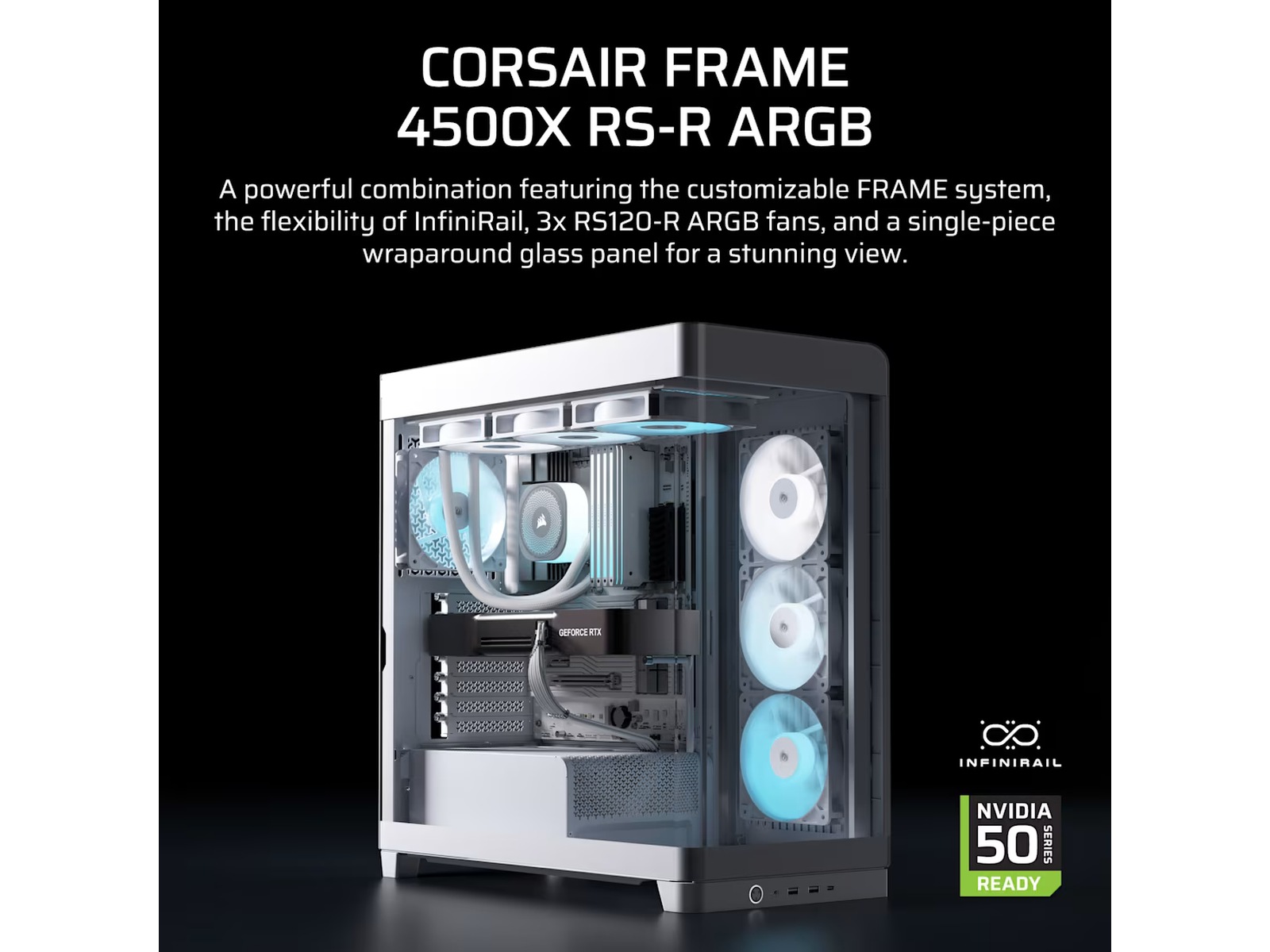 Corsair FRAME 4500X RS-R ARGB Mid Tower (hvidt) Midi Tower