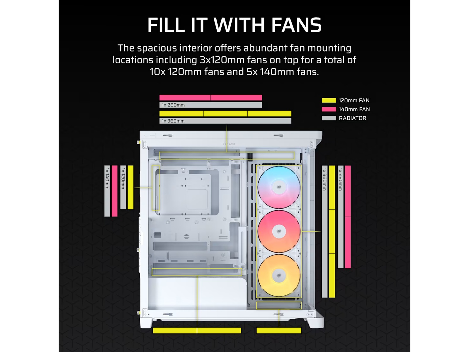 Corsair FRAME 4500X RS-R ARGB Mid Tower (hvidt) Midi Tower