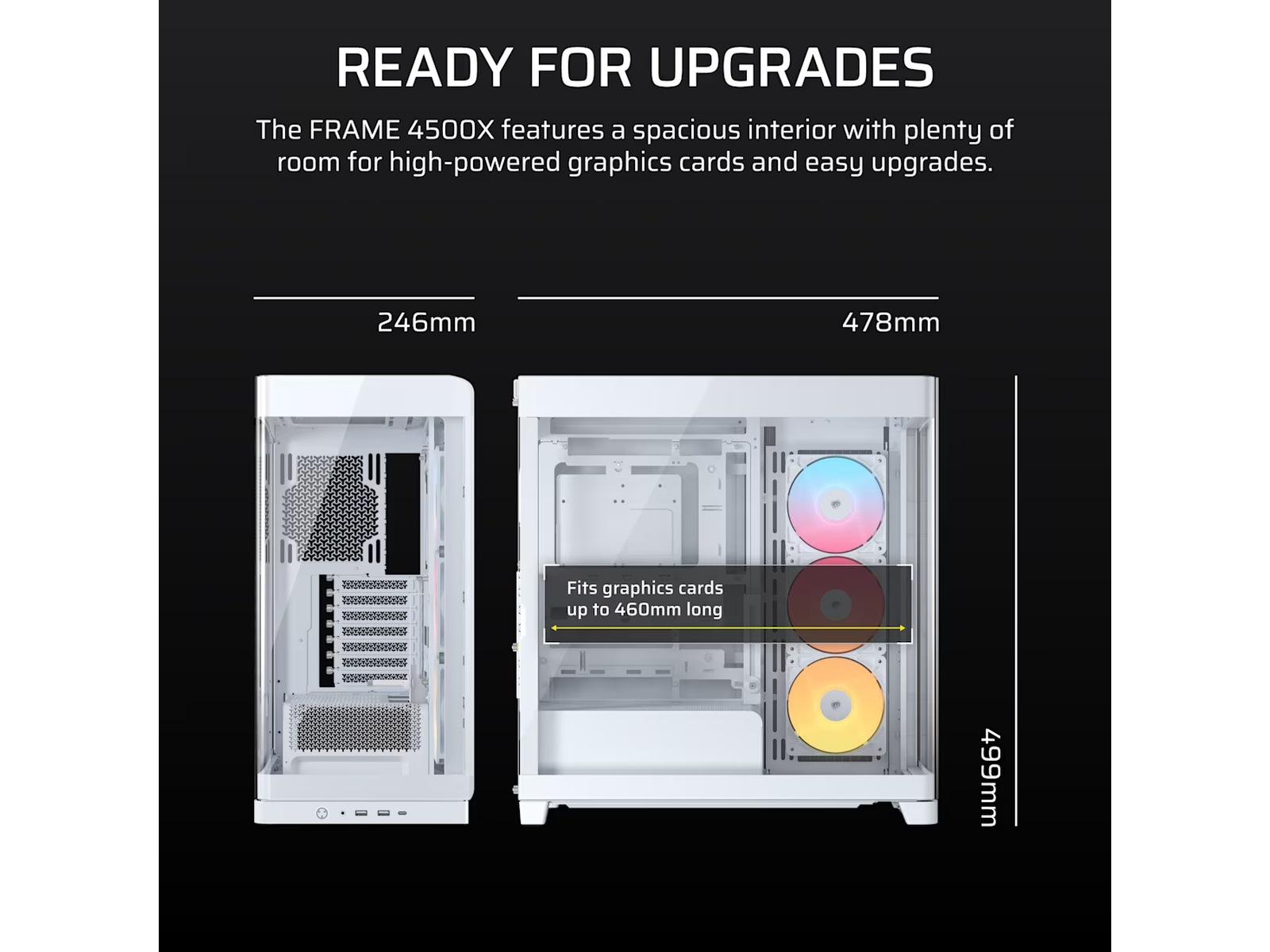 Corsair FRAME 4500X RS-R ARGB Mid Tower (hvidt) Midi Tower