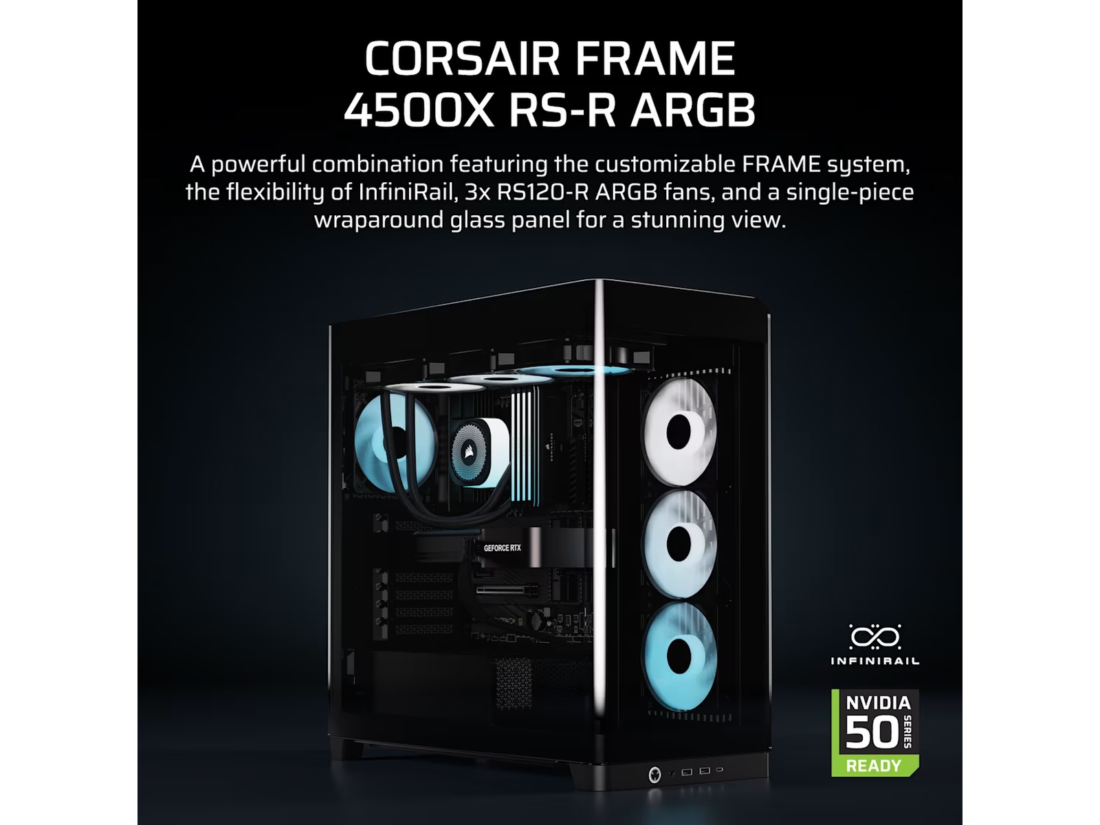 Corsair FRAME 4500X RS-R ARGB Mid Tower (sort) Midi Tower
