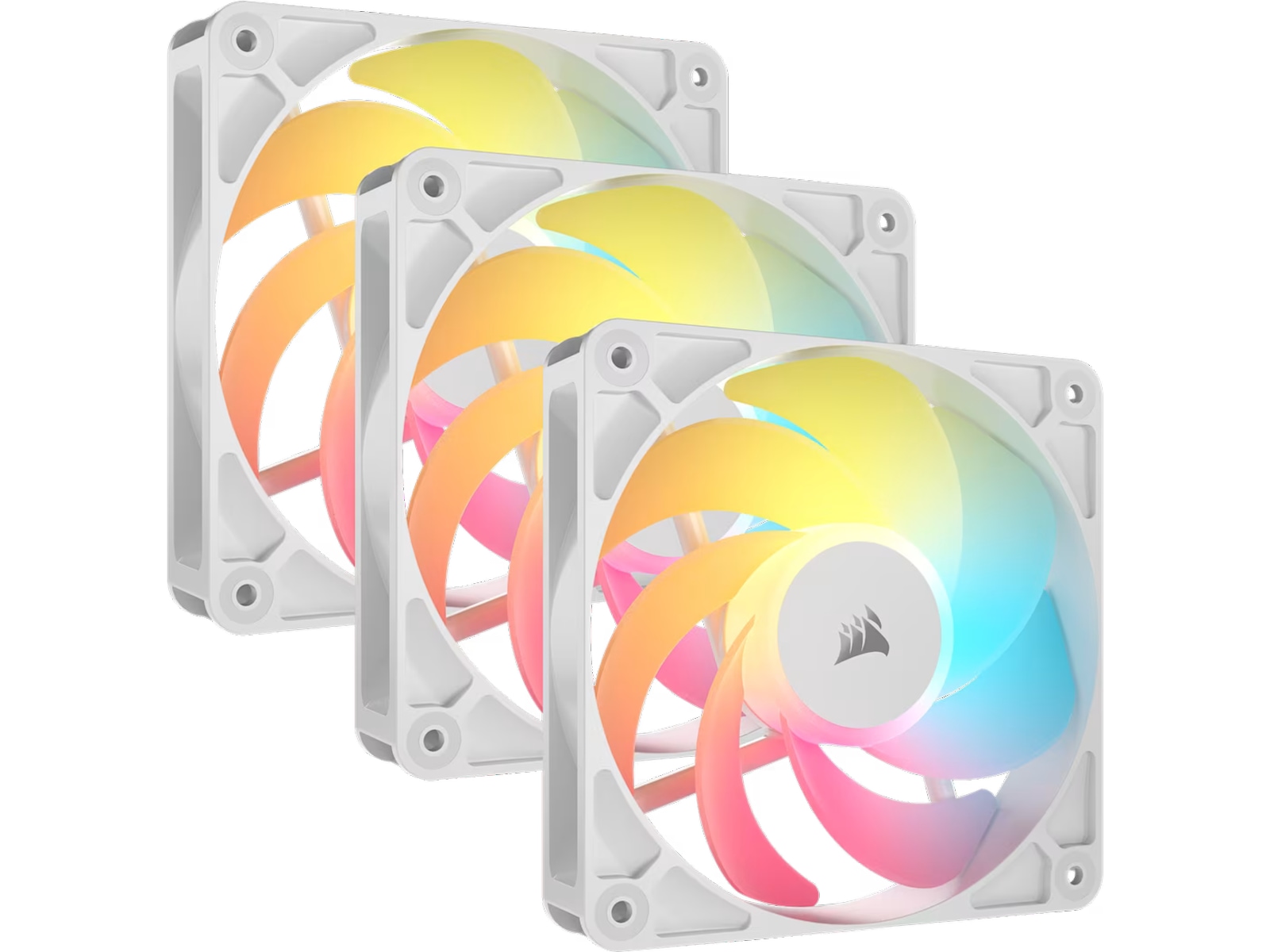 Corsair RS120-R ARGB PWM Reverse Ventilator 3pk (hvidt) Blæsere