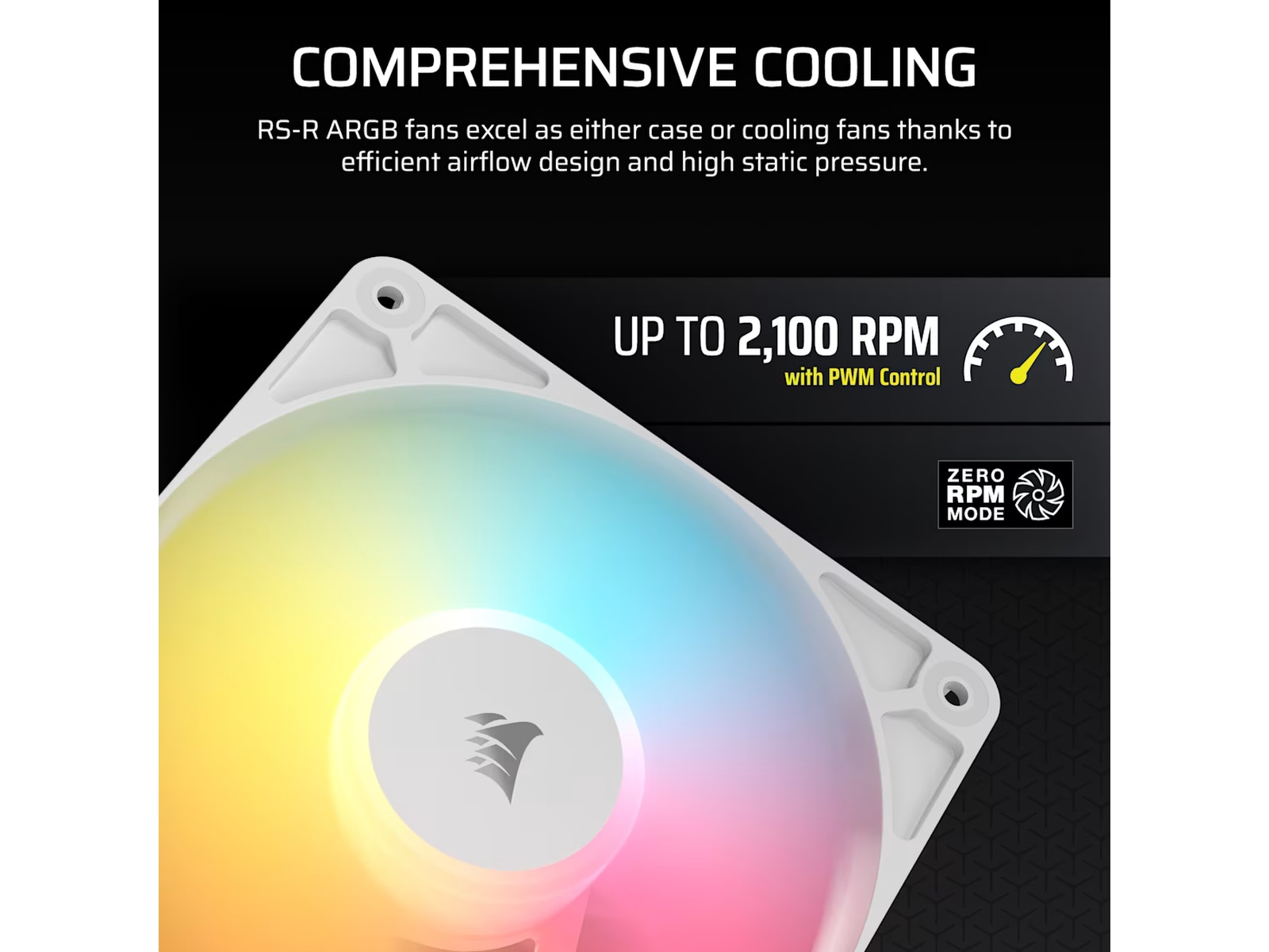 Corsair RS120-R ARGB PWM Reverse Ventilator 3pk (hvidt) Blæsere