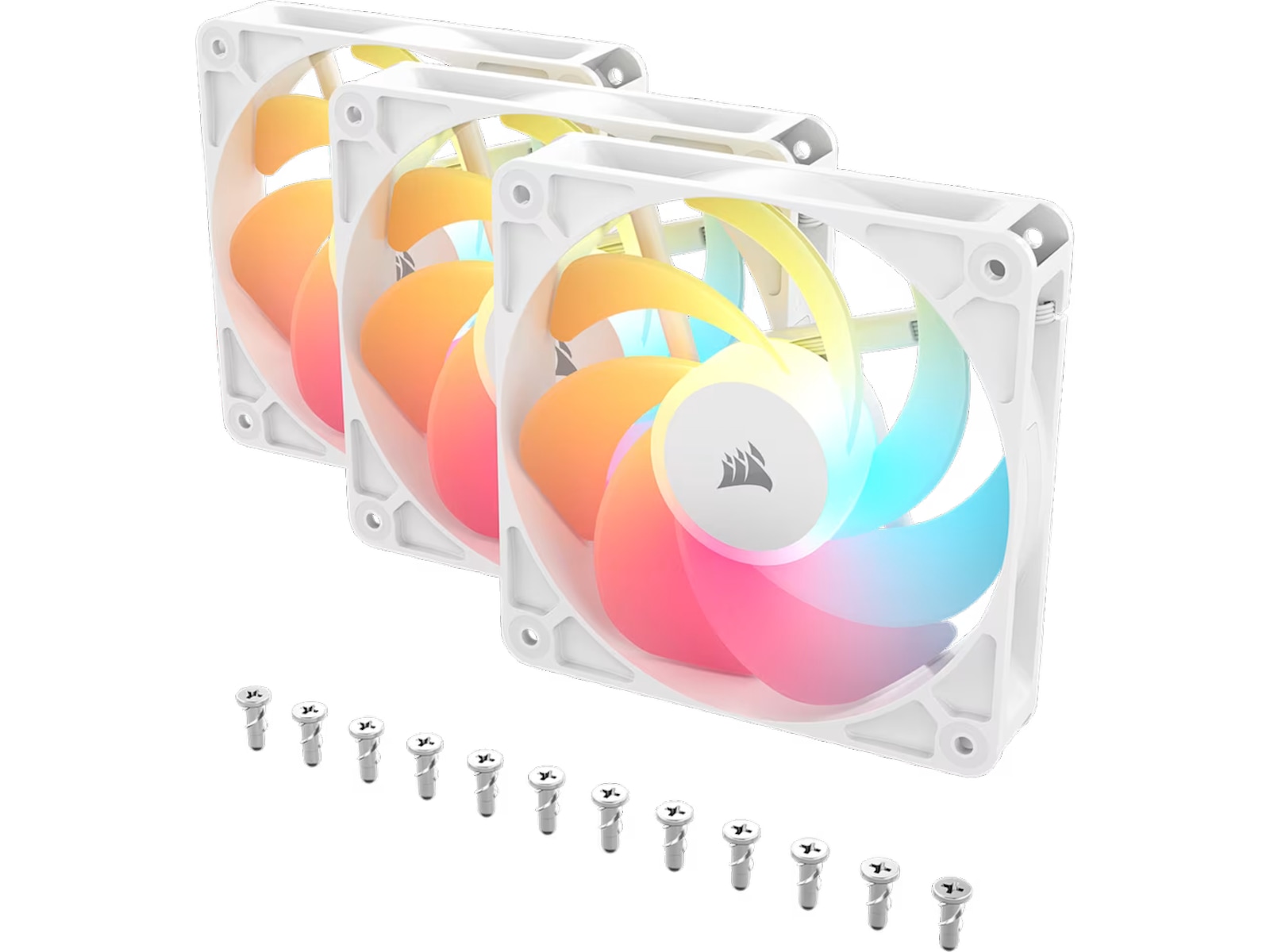 Corsair RS120-R ARGB PWM Reverse Ventilator 3pk (hvidt) Blæsere