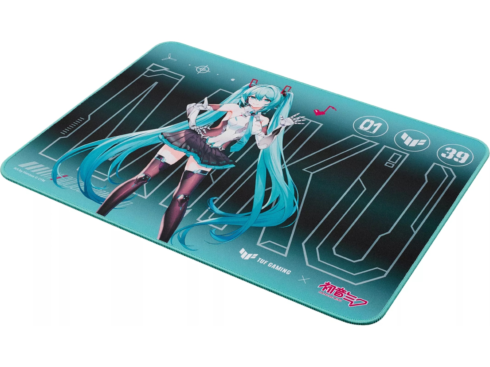 Asus TUF Gaming P1 Hatsune Miku musemåtte Gamingmusemåtte