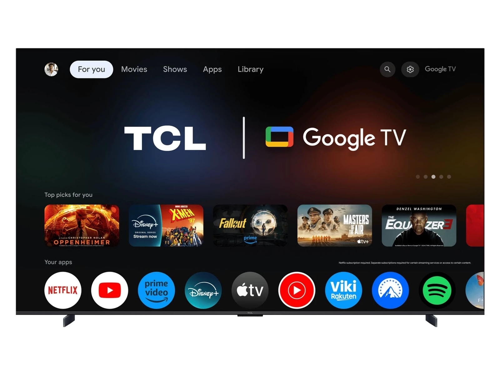 TCL 98" T8C 4K QLED Google TV (2025) Over 80 tommer TV