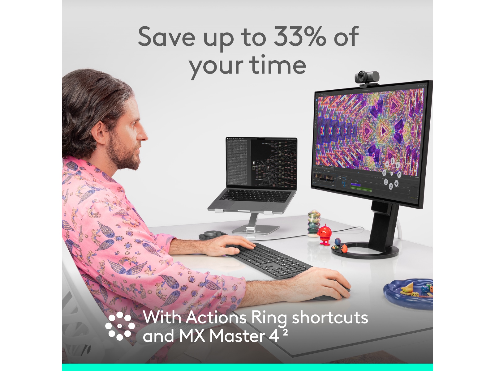 Logitech MX Master 4 Trådløs Ergonomisk Mus (grafitgrå) Mus