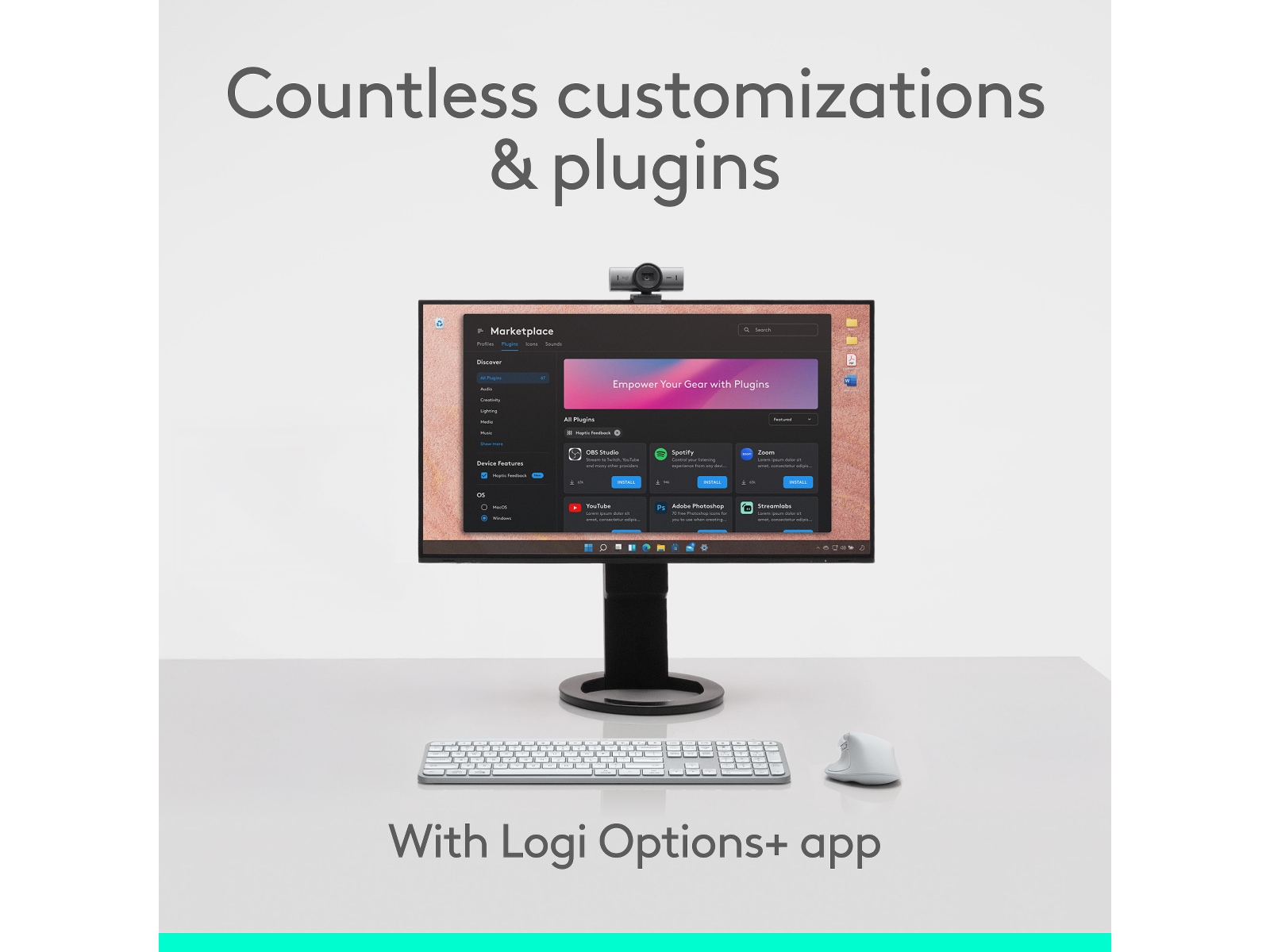 Logitech MX Master 4 Trådløs Ergonomisk Mus (lysegrå) Mus