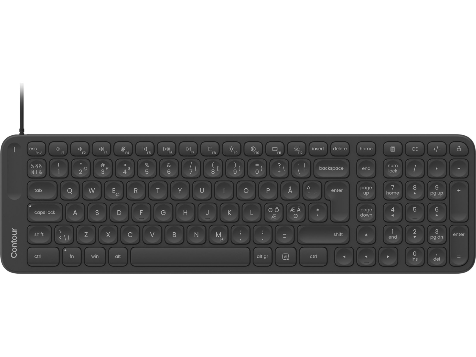 Contour Balance Mid-Size Kablet Tastatur Ergonomiske