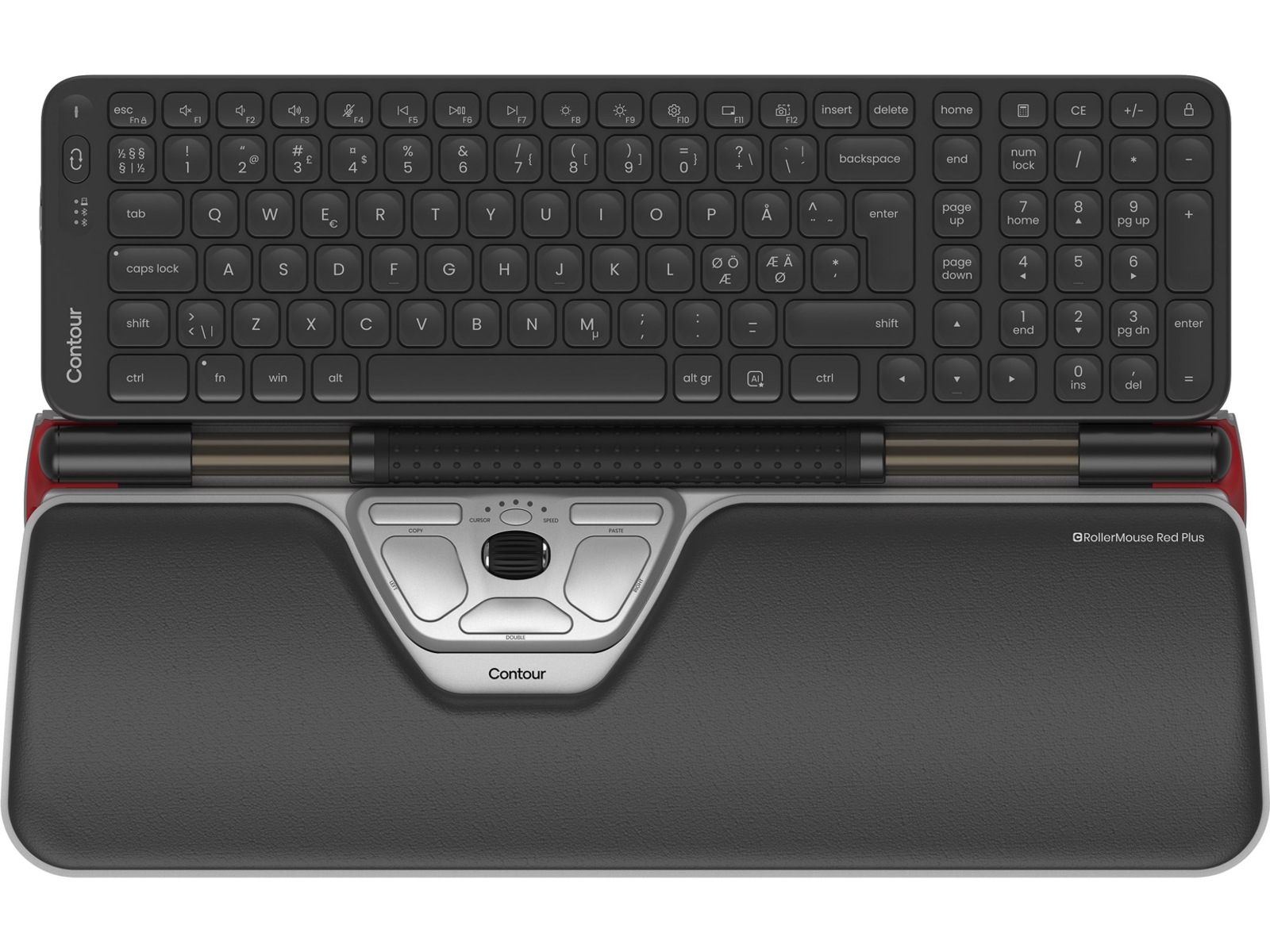 Contour Balance Mid-Size Rollermouse Red Combo Trådløs Ergonomiske