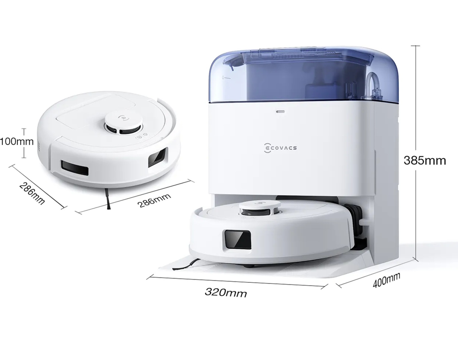 Ecovacs DEEBOT Mini Blå Robotstøvsuger Robotstøvsugere