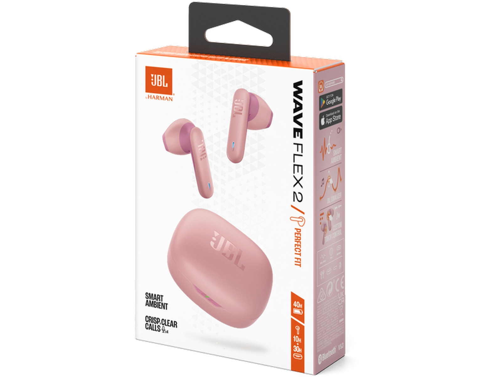 JBL Wave Flex 2 Trådløse Øretelefoner (lyserød) In-ear høretelefoner