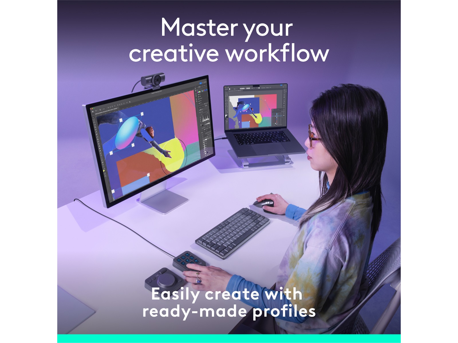 Logitech MX Creative Console (sort) Keyboards