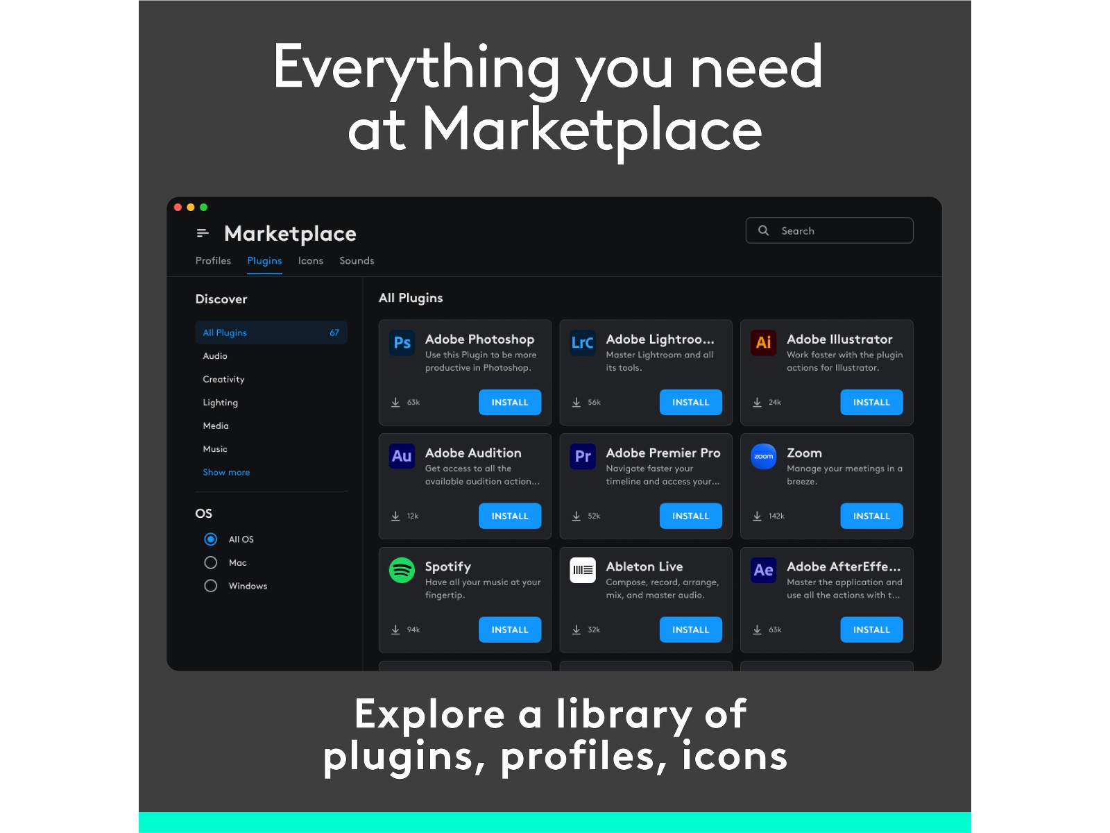 Logitech MX Creative Console (grå) Keyboards