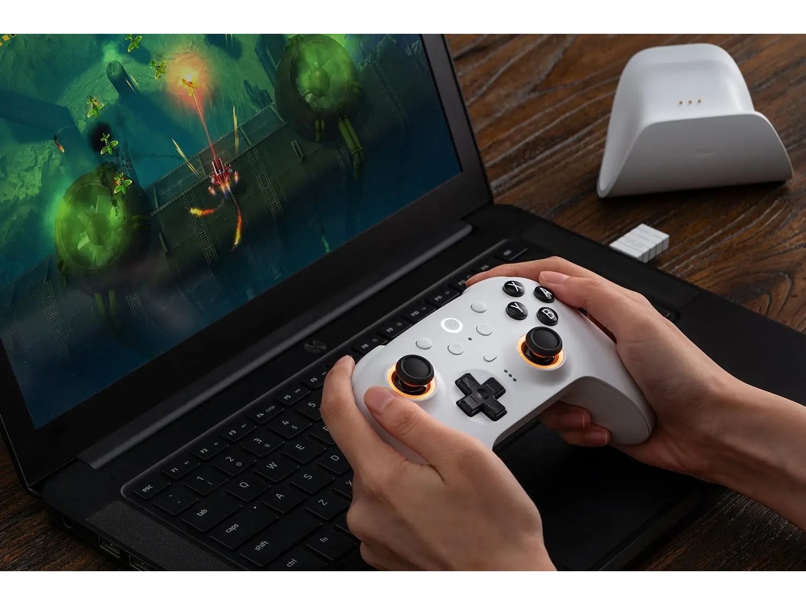 8BitDo Ultimate 2 trådløs Bluetooth Controller (hvidt) Gamepad