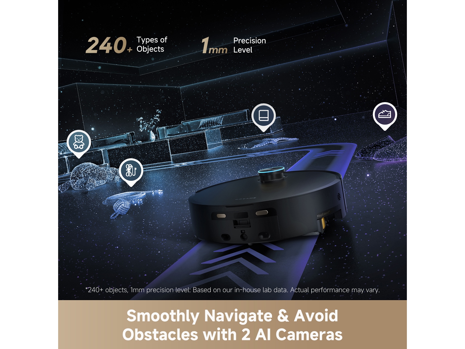 Dreame Aqua10 Ultra Track Complete Robotstøvsuger (sort) Robotstøvsugere