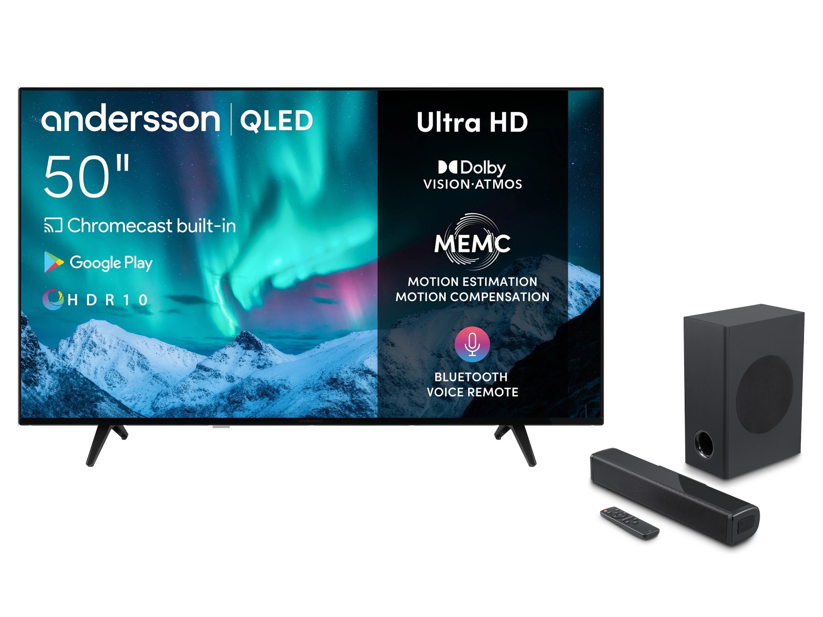 Andersson 50" 4K QLED-TV QLED5050UHD 50 - 59 tommer TV