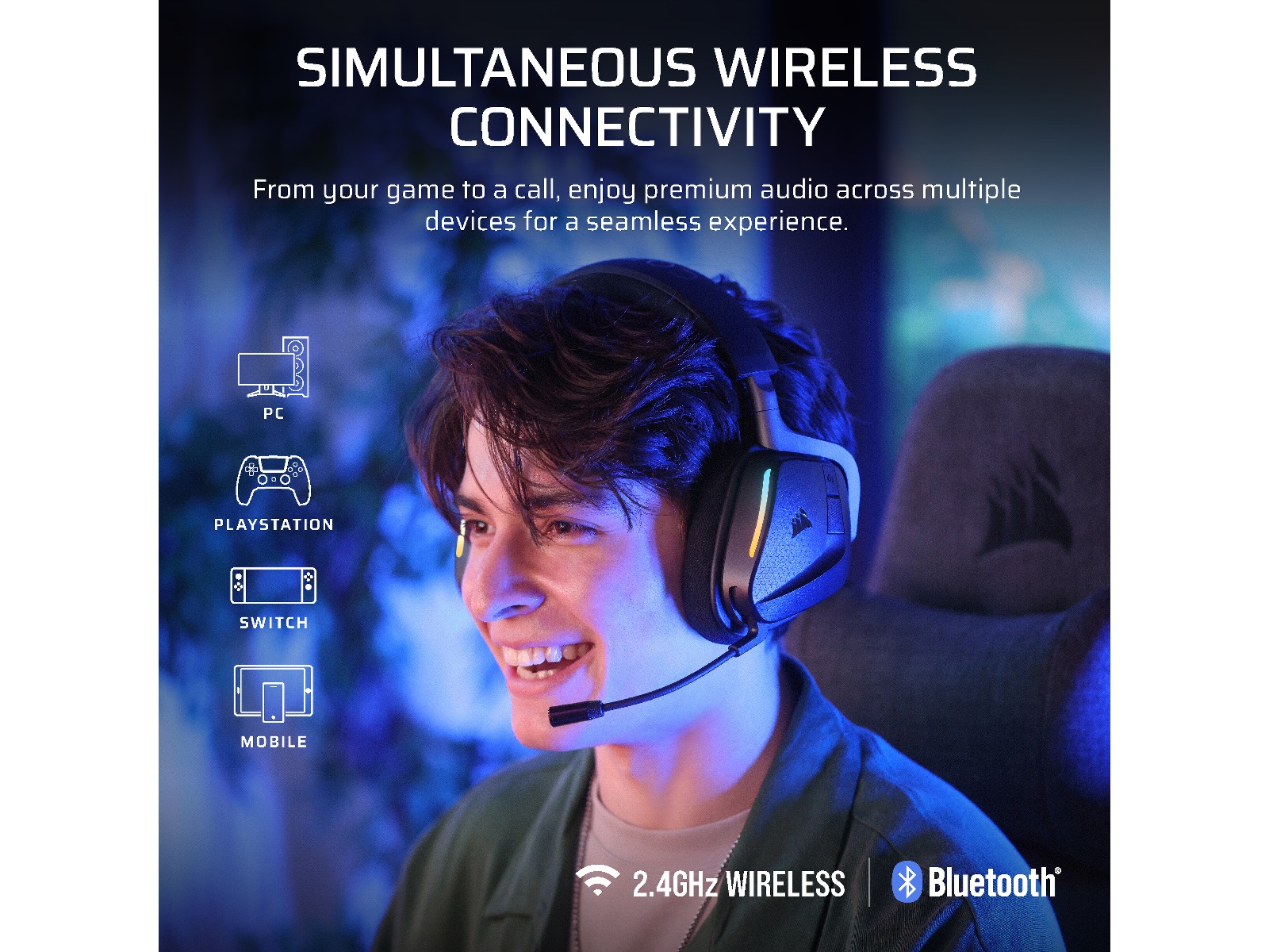 Corsair VOID MAX v2 Trådløst Gamingheadset (sort) Gamingheadset