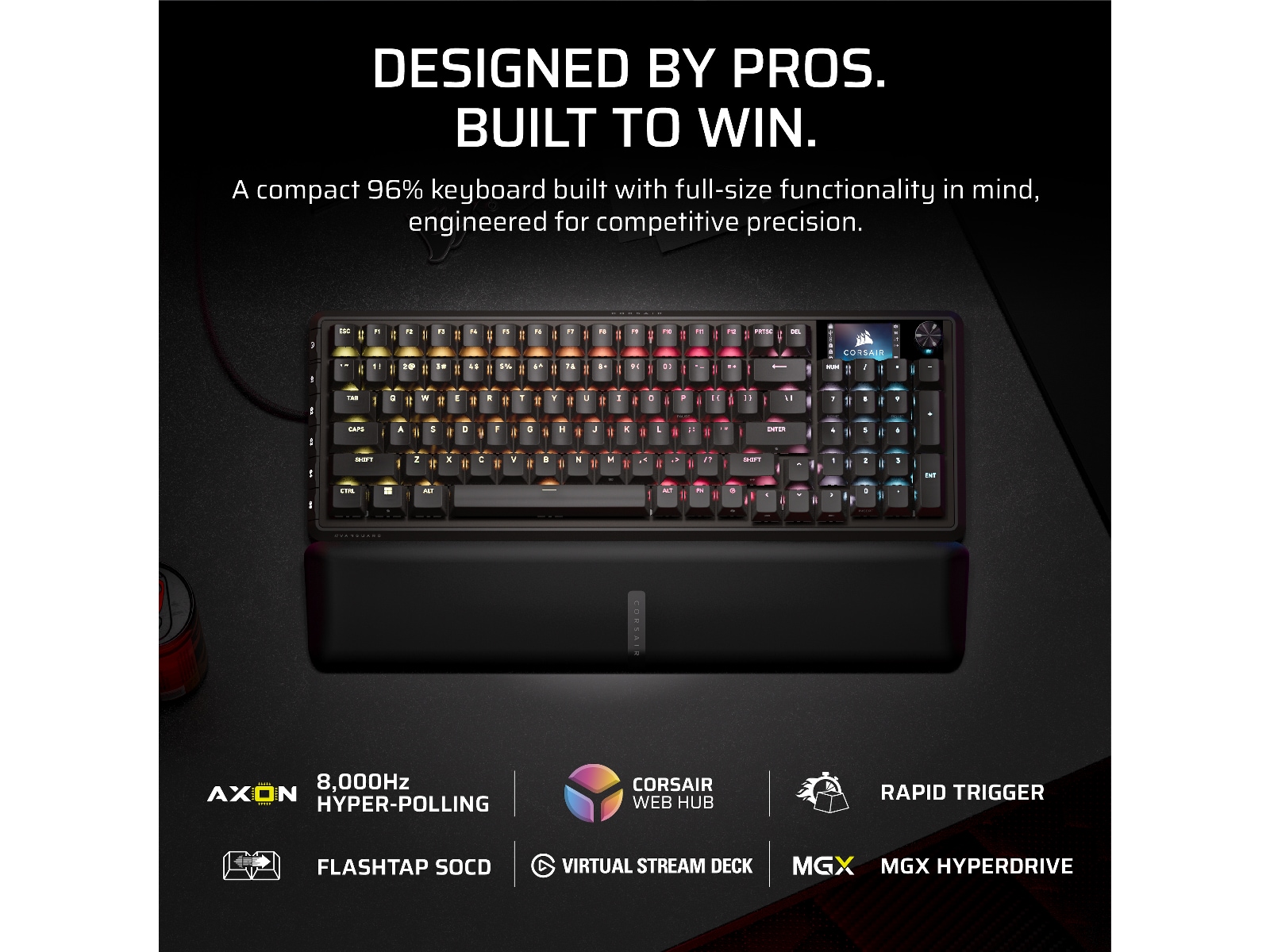 Corsair Vanguard PRO 96 RGB Gamingtastatur (sort) Gamingkeyboard