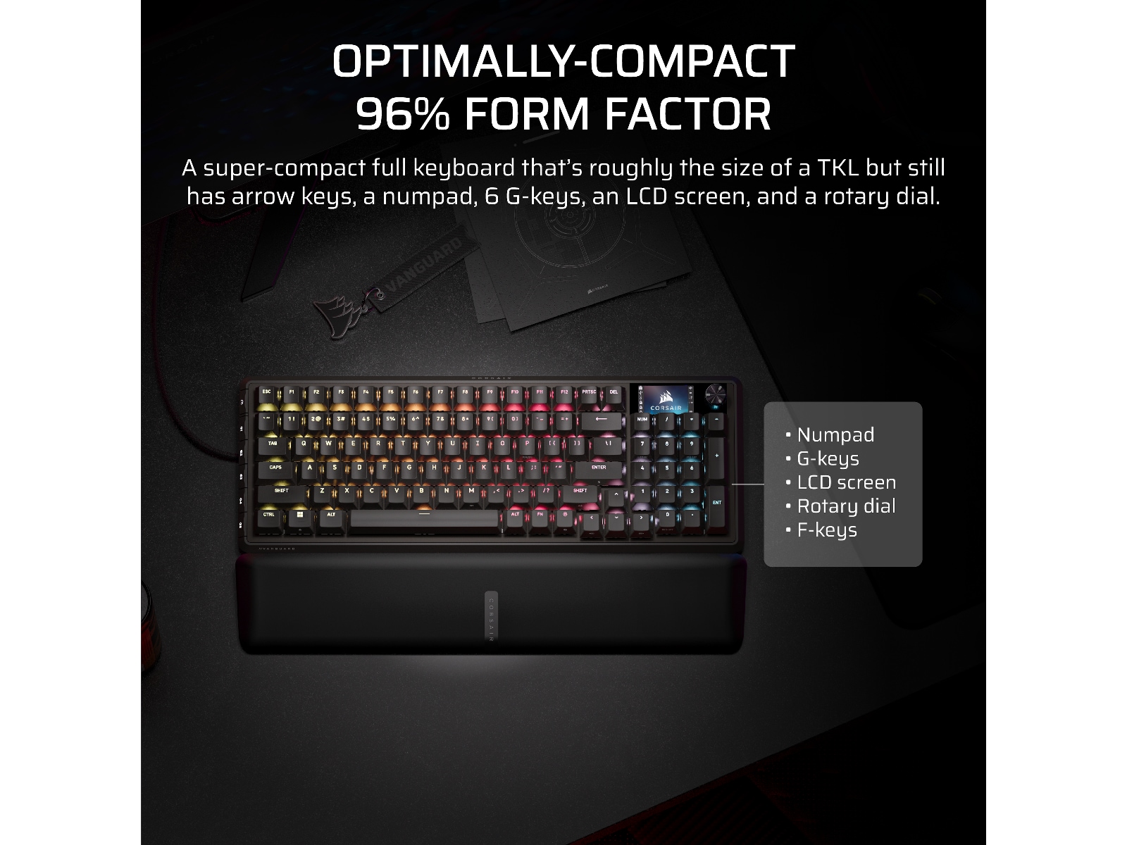 Corsair Vanguard PRO 96 RGB Gamingtastatur (sort) Gamingkeyboard