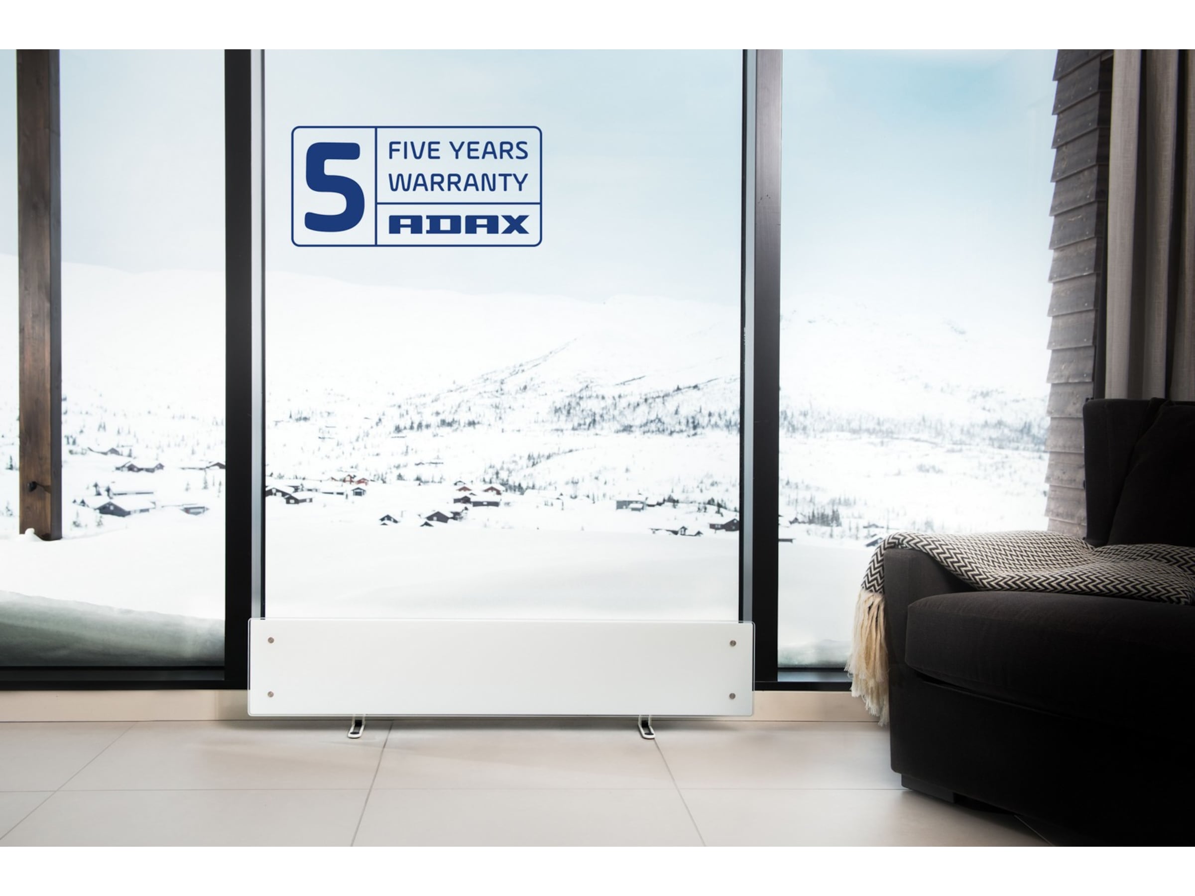 Adax Clea WiFi panelovn glas 600W (hvid) Varmepaneler