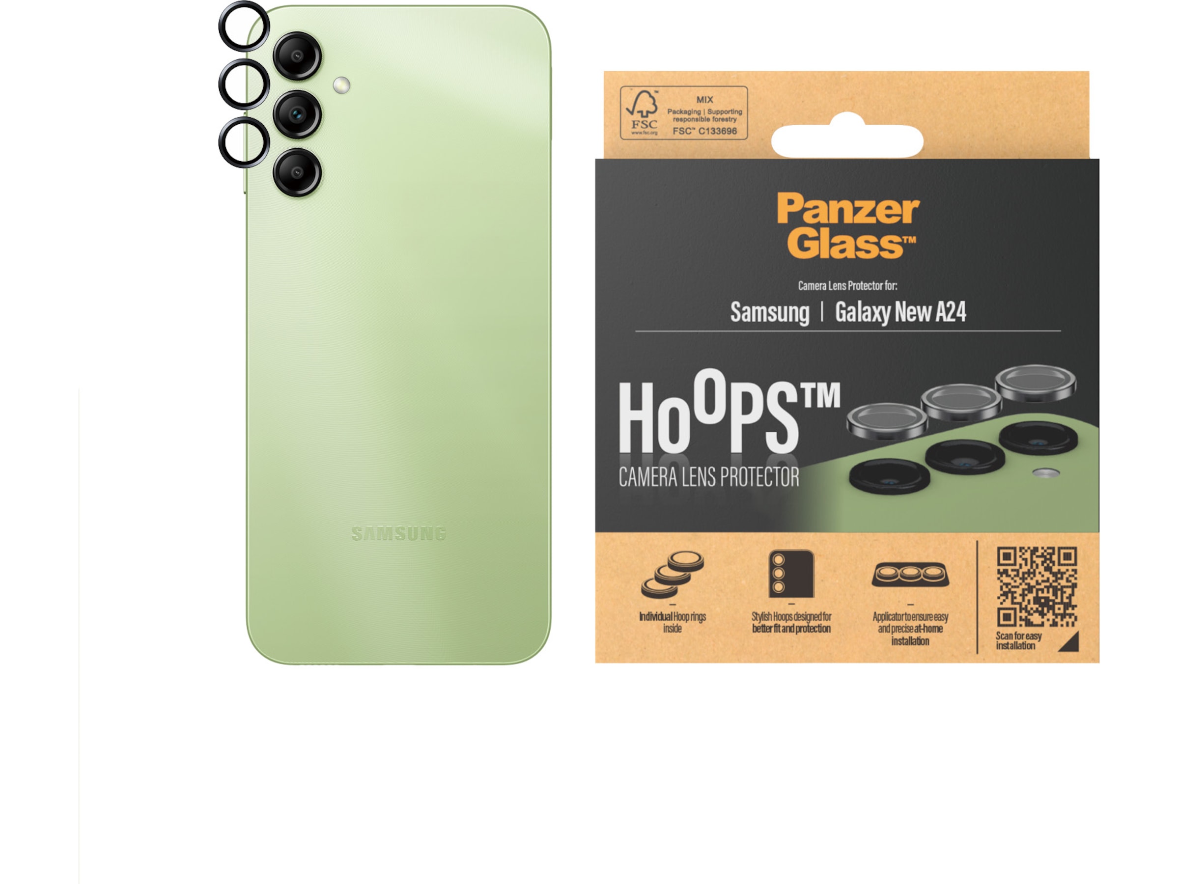 PanzerGlass Galaxy A25 Hoops Linsebeskytter Skærmbeskyttelse mobiltelefon