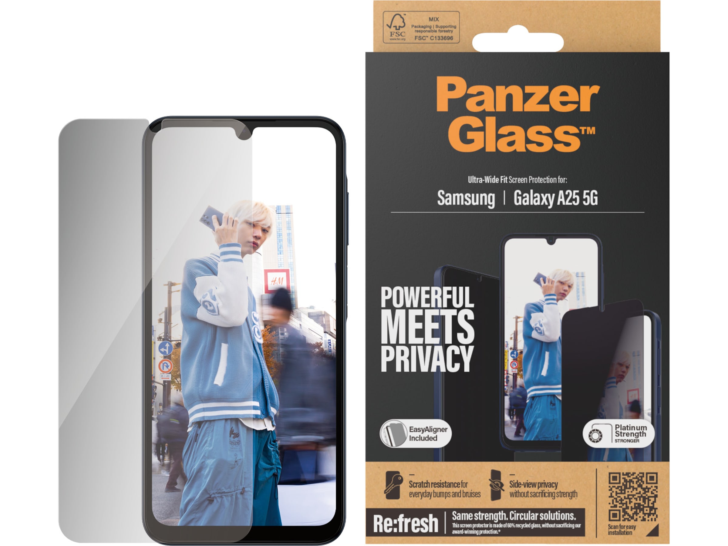 PanzerGlass Galaxy A25 5G Privacy skærmbeskytter Skærmbeskyttelse mobiltelefon