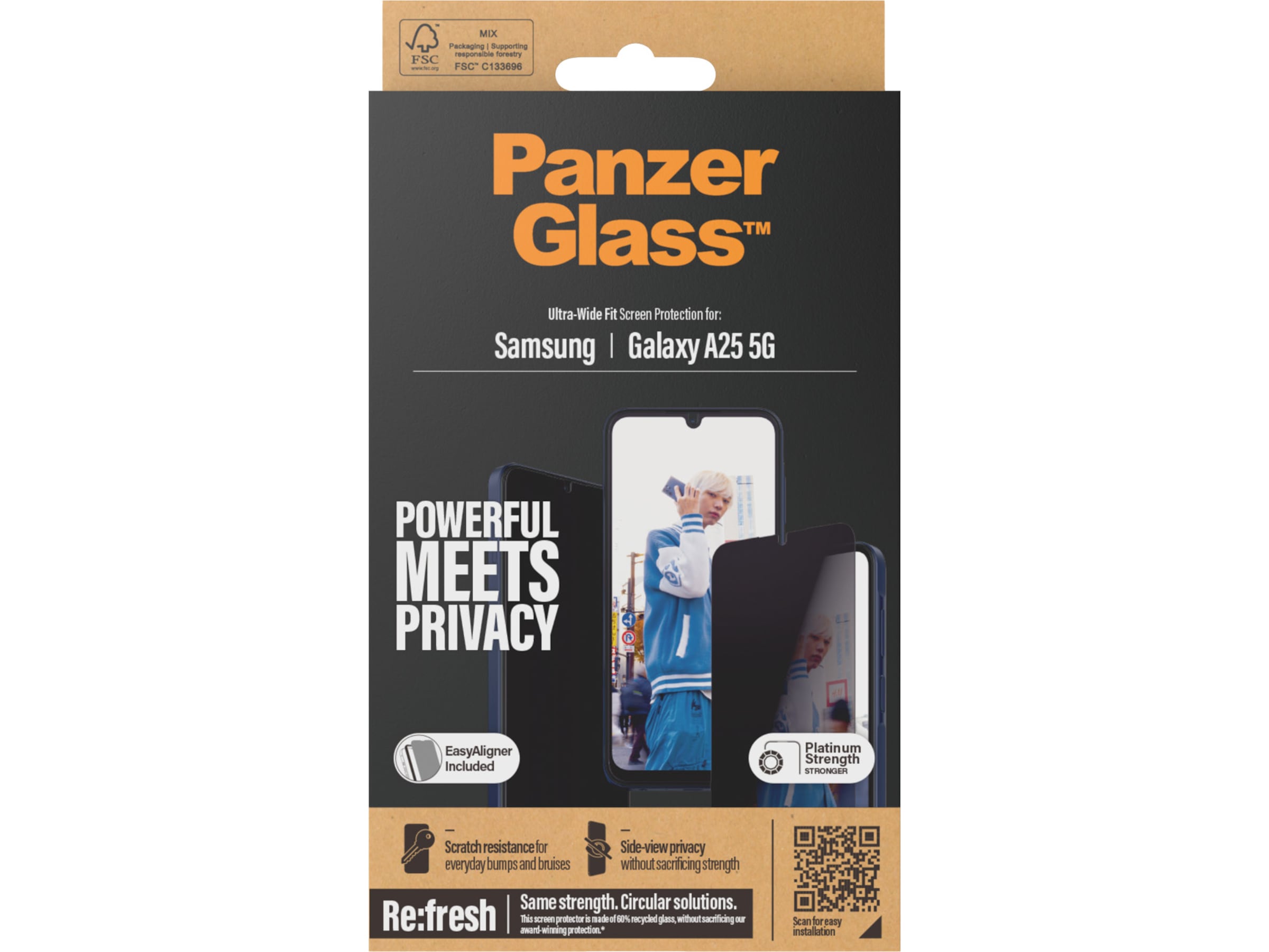 PanzerGlass Galaxy A25 5G Privacy skærmbeskytter Skærmbeskyttelse mobiltelefon