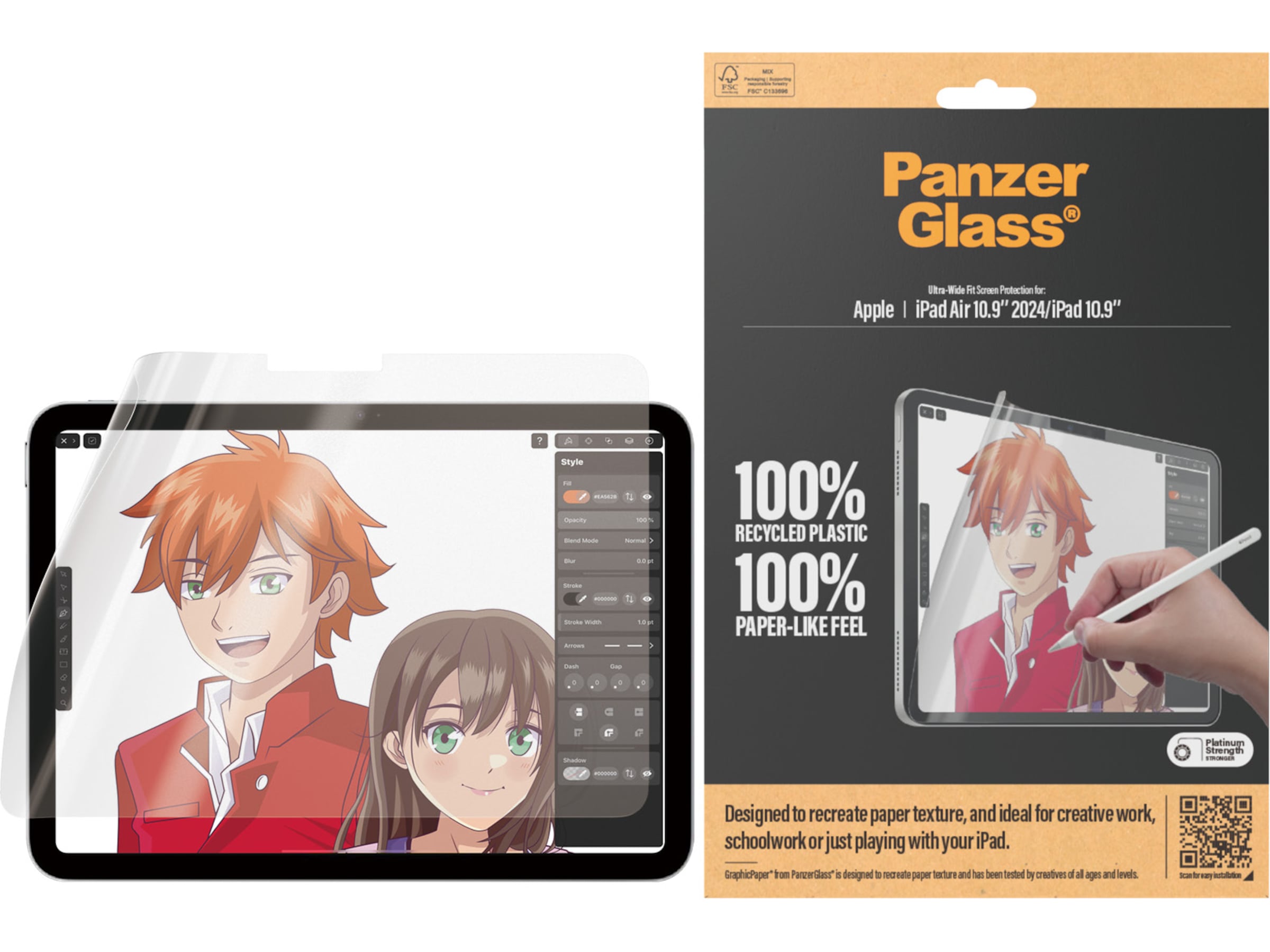 PanzerGlass iPad Air 10,9'' og 11" GraphicPaper Skærmbeskytter Skærmbeskyttelse tablet
