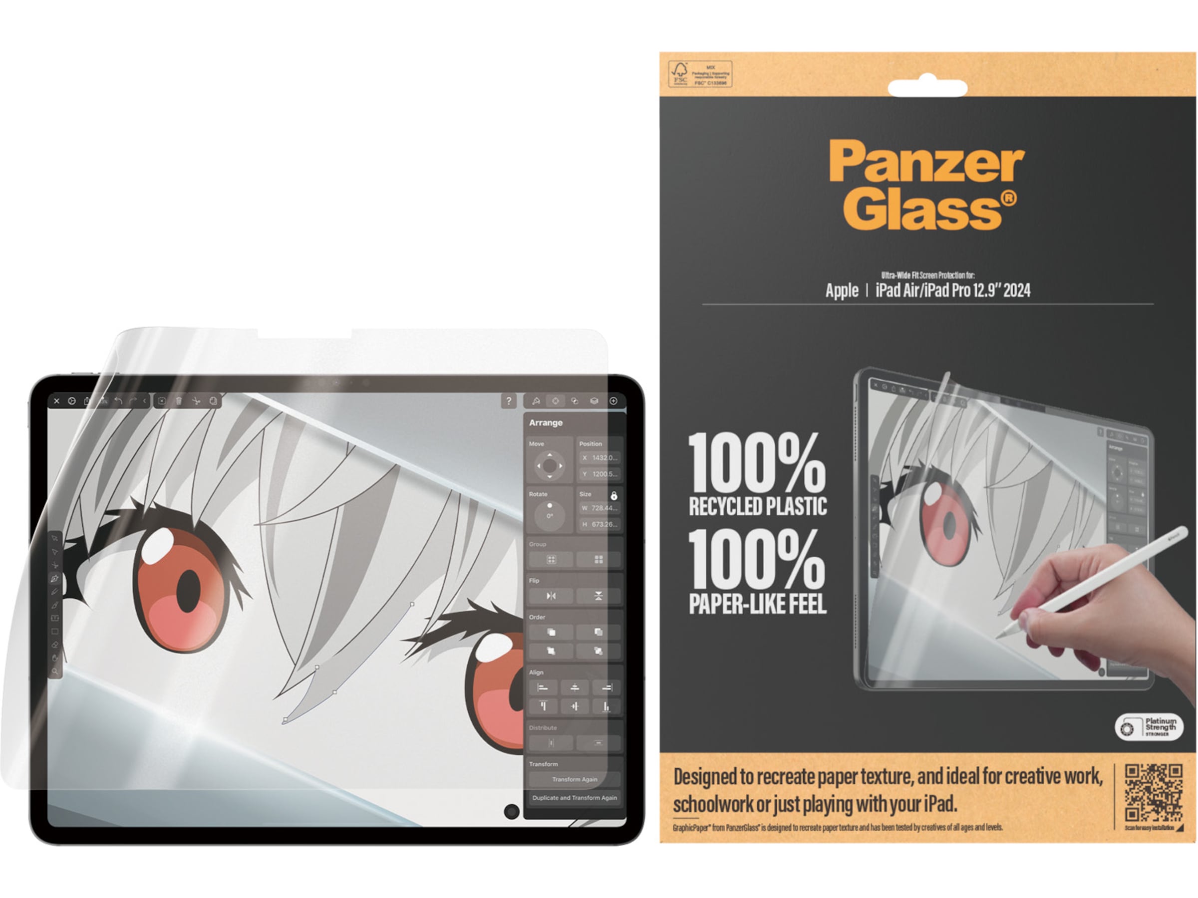 PanzerGlass iPad Pro 13" GraphicPaper Skærmbeskytter Skærmbeskyttelse tablet