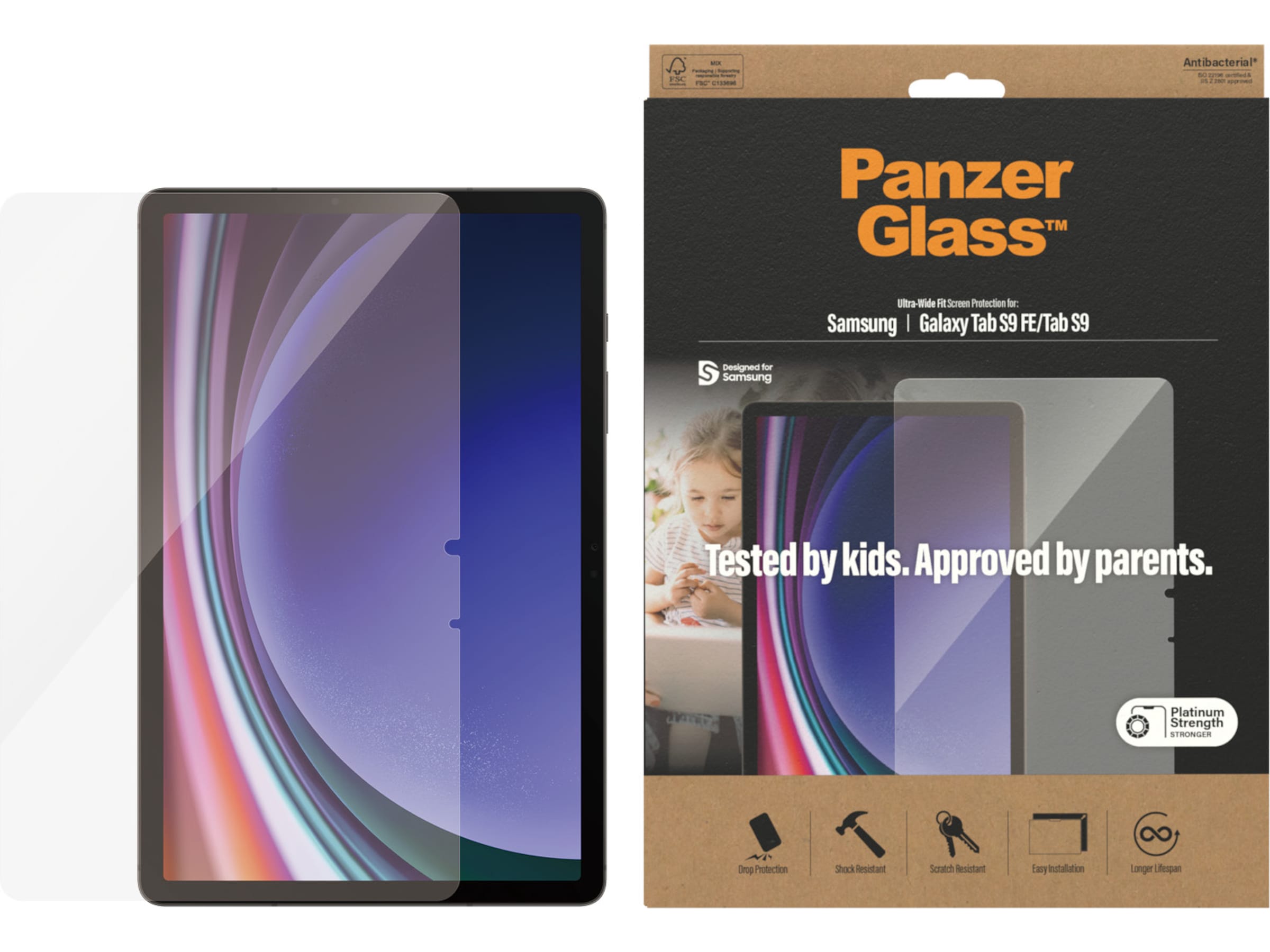 PanzerGlass Galaxy Tab S9 FE / S9 Skærmbeskytter Skærmbeskyttelse tablet