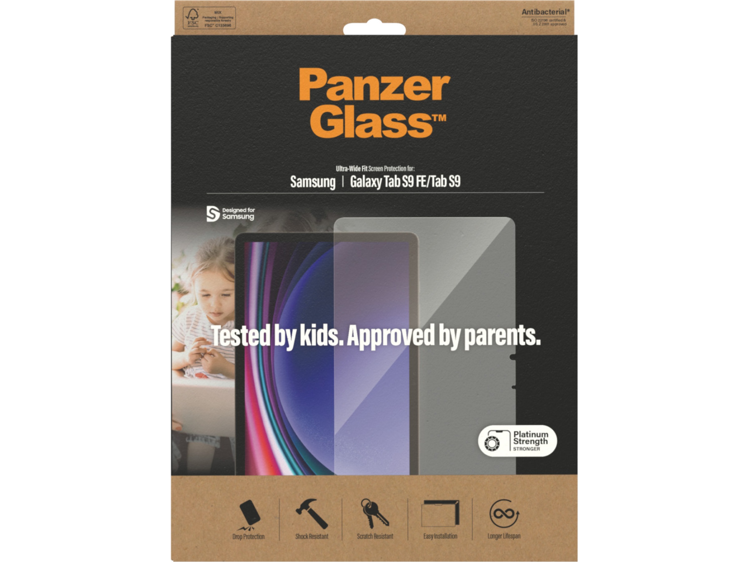 PanzerGlass Galaxy Tab S9 FE / S9 Skærmbeskytter Skærmbeskyttelse tablet