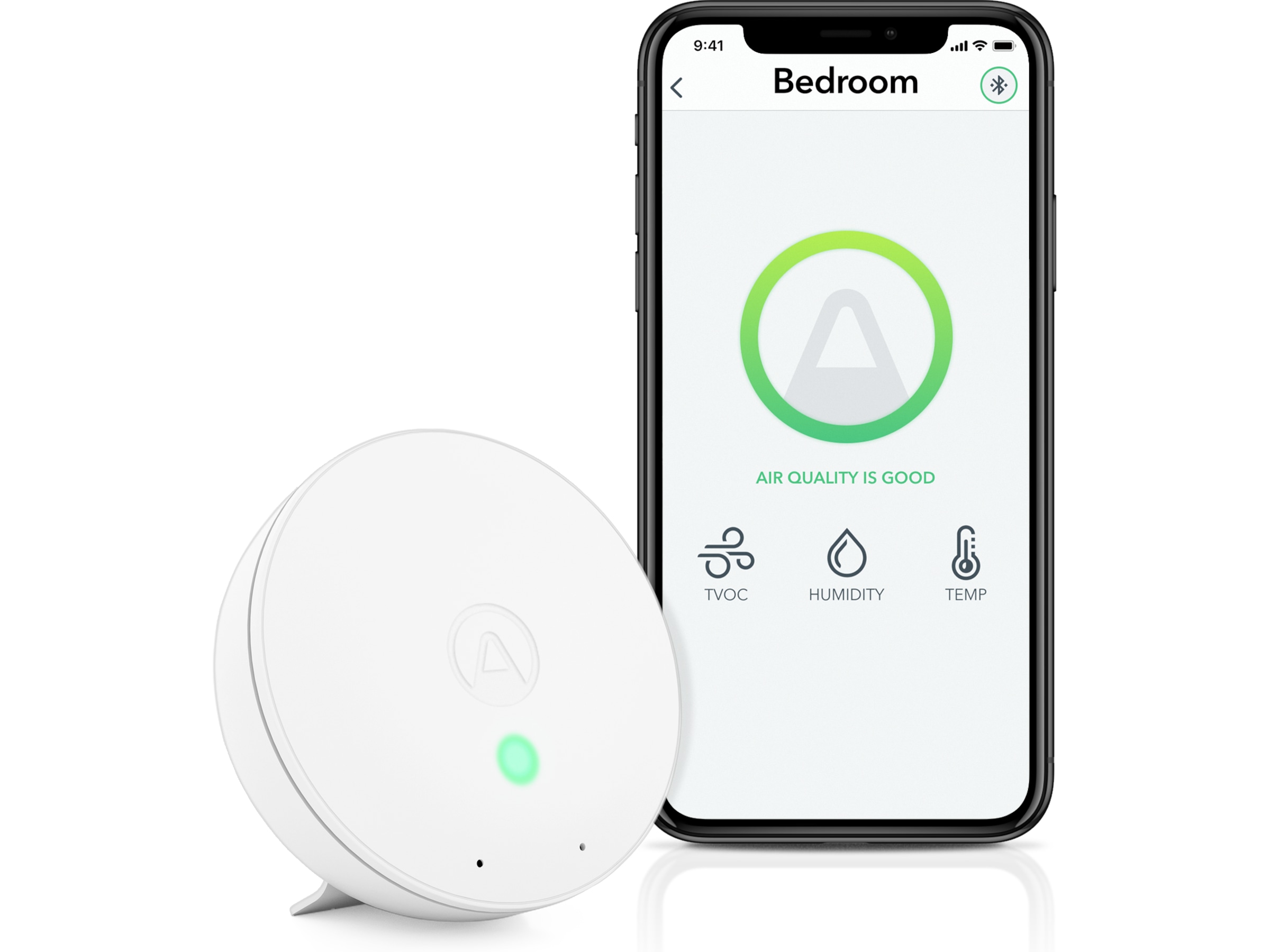 Airthings Wave Mini luftkvalitetsmåler (hvid) Luftkvalitetsmålere