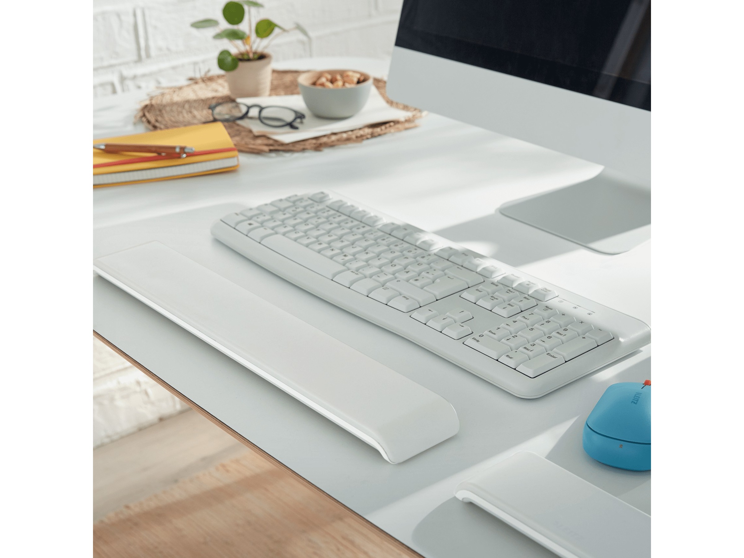 Leitz Ergo Cozy håndledsstøtte til tastatur (lysegrå) Håndleddstøtte