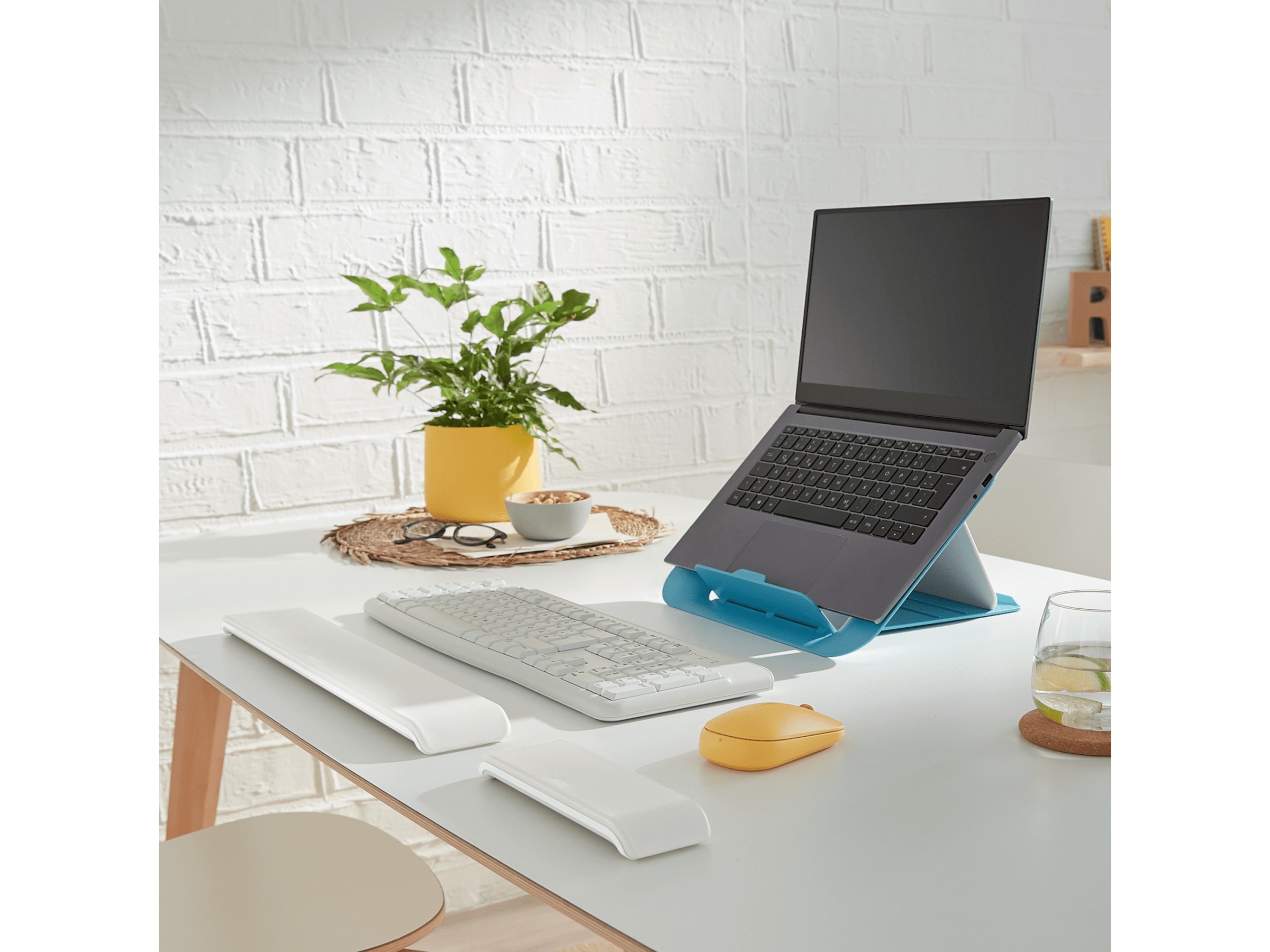 Leitz Ergo Cozy håndledsstøtte til tastatur (lysegrå) Håndleddstøtte