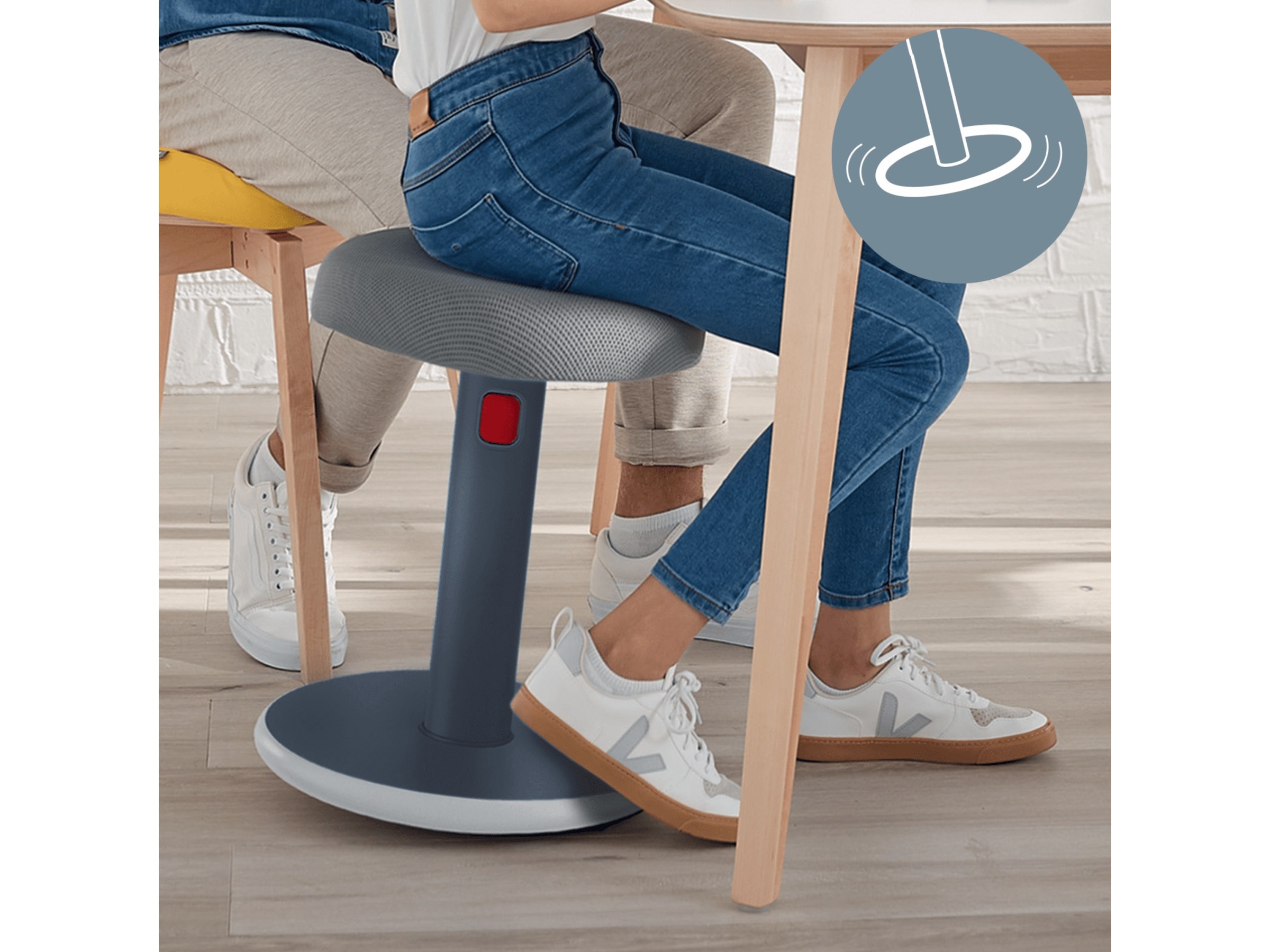 Leitz Ergo Cosy Active Sit Stand Balance Stol (grå) Kontorstole
