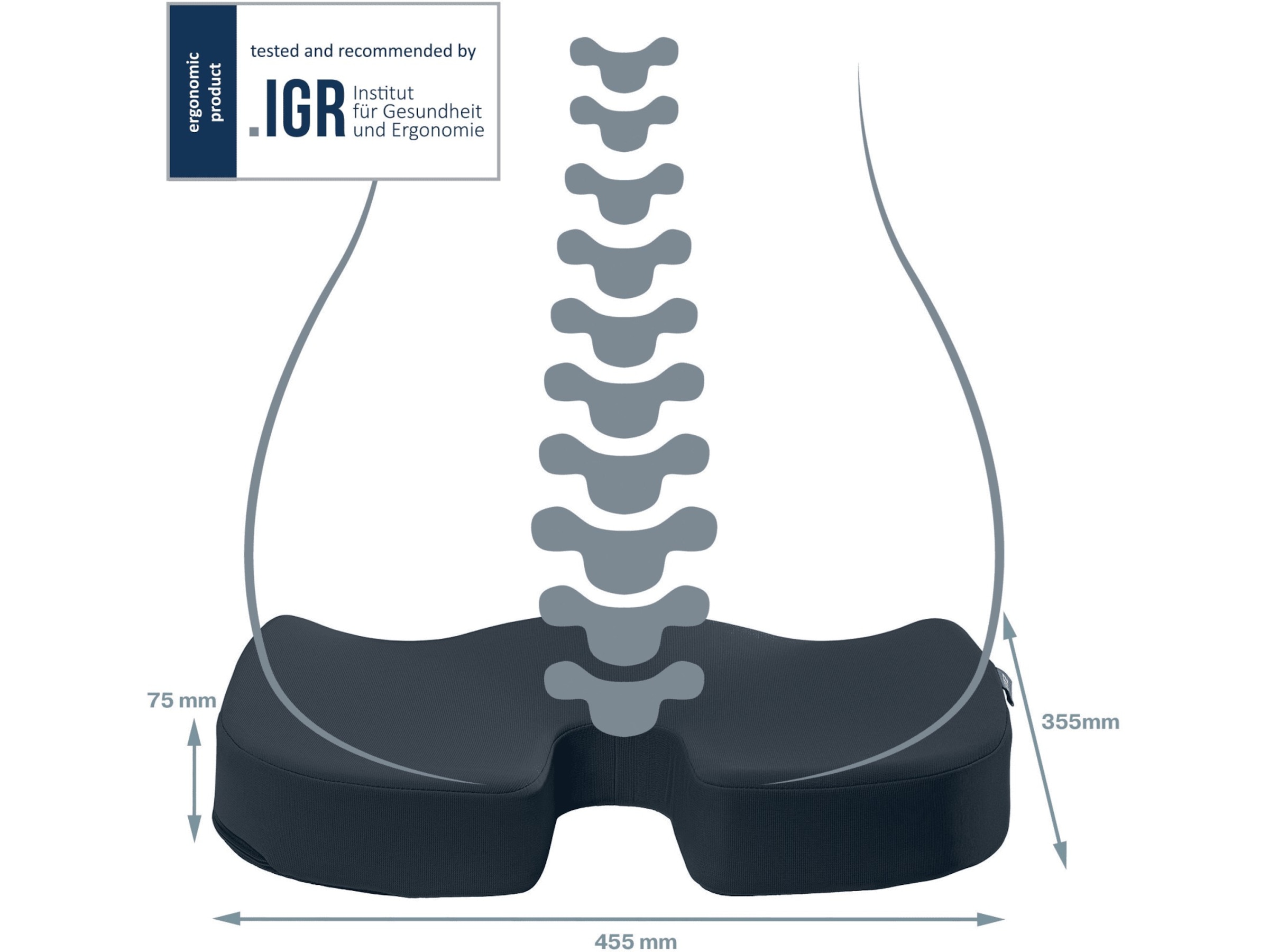 Leitz Ergo Cosy sædepude (grå) Sittepute