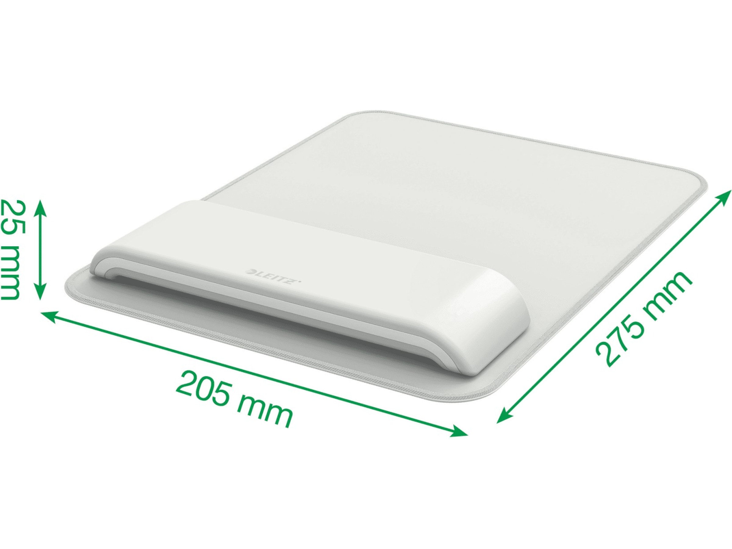 Leitz Ergo musemåtte med håndledsstøtte (lysegrå) Håndleddstøtte