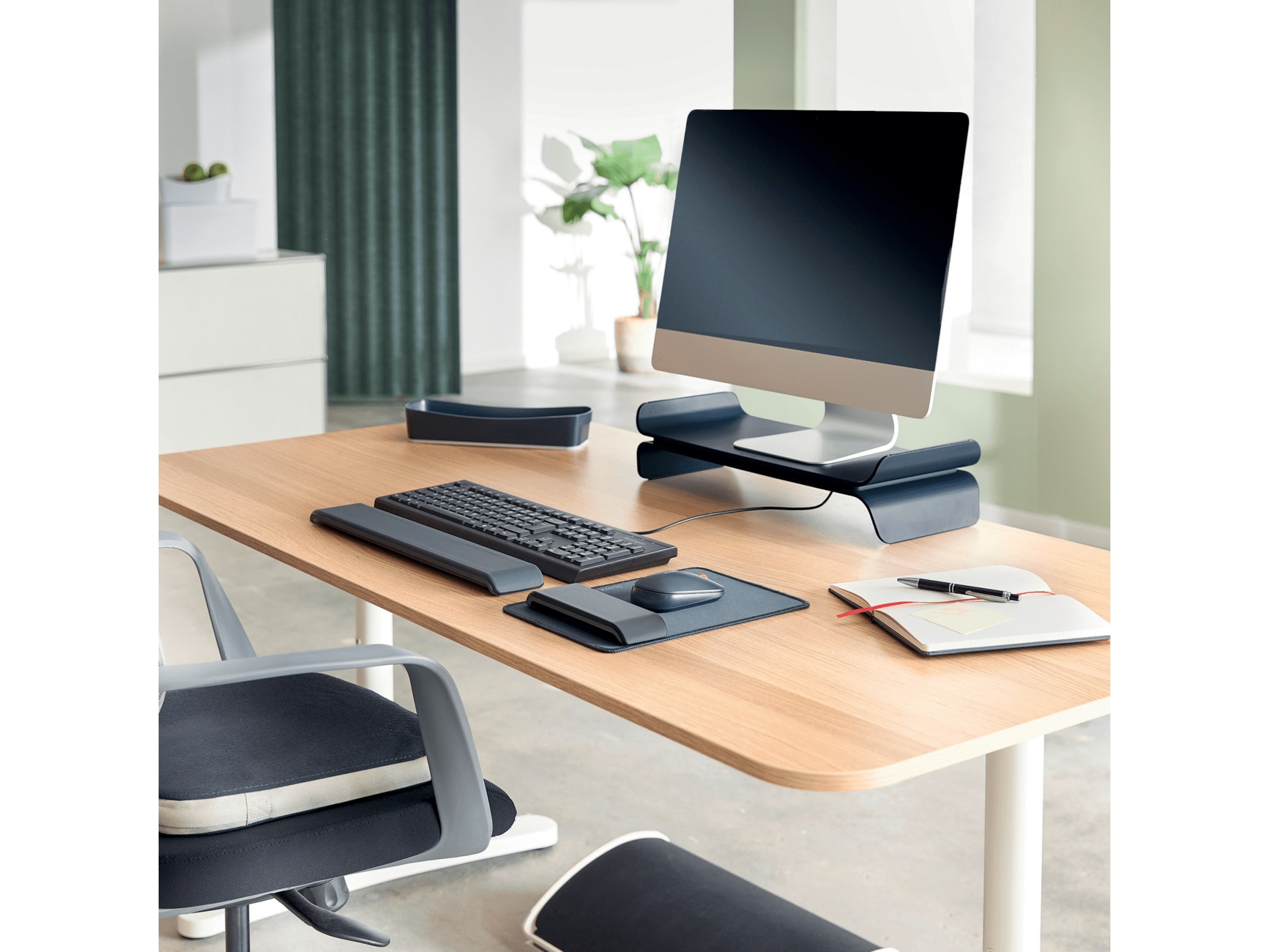 Leitz Active Wobble siddepude med betræk (mørkegrå) Sittepute