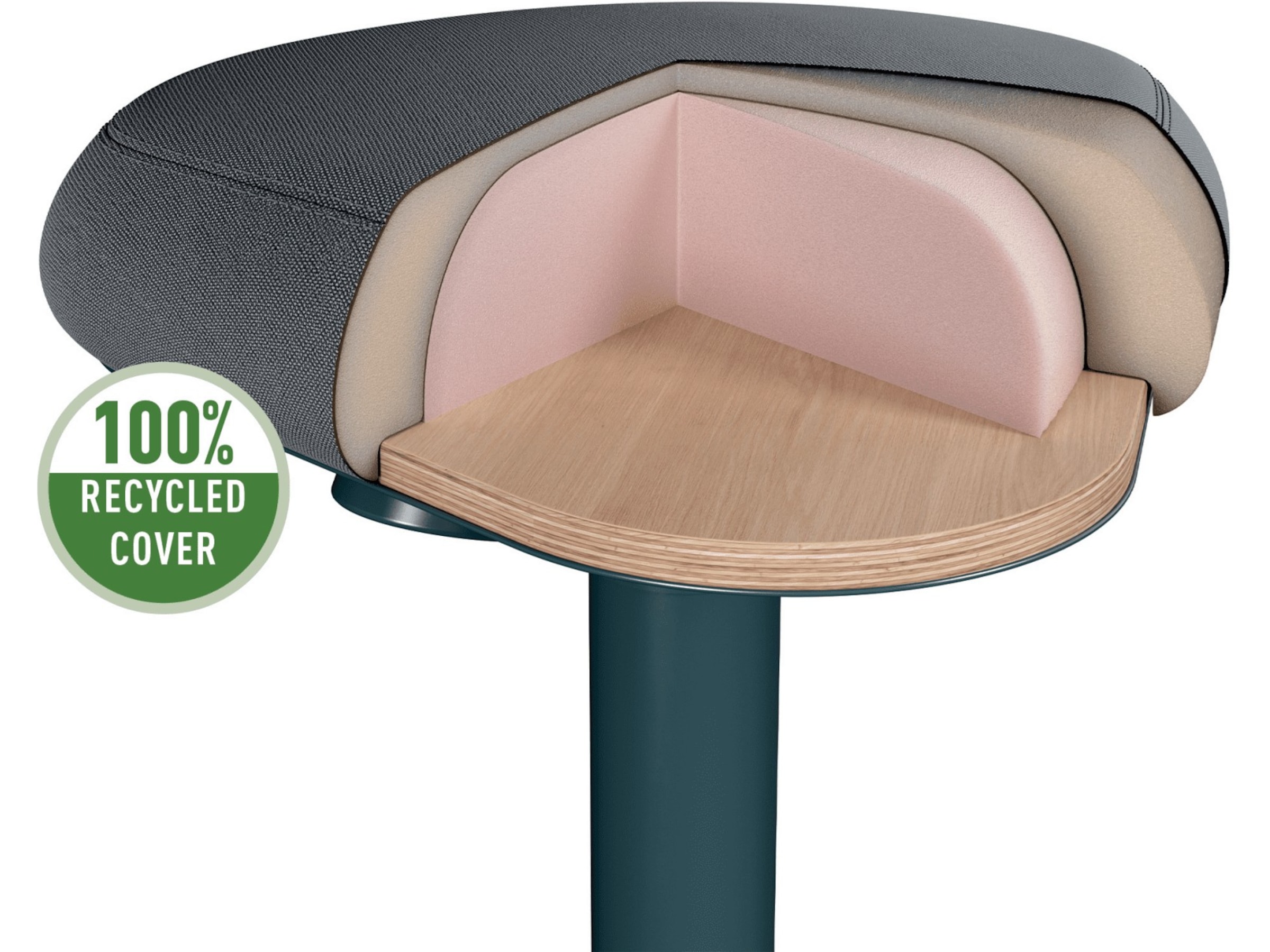 Leitz Ergo Active Balance stol med komfortsæde (mørkegrå) Kontorstole