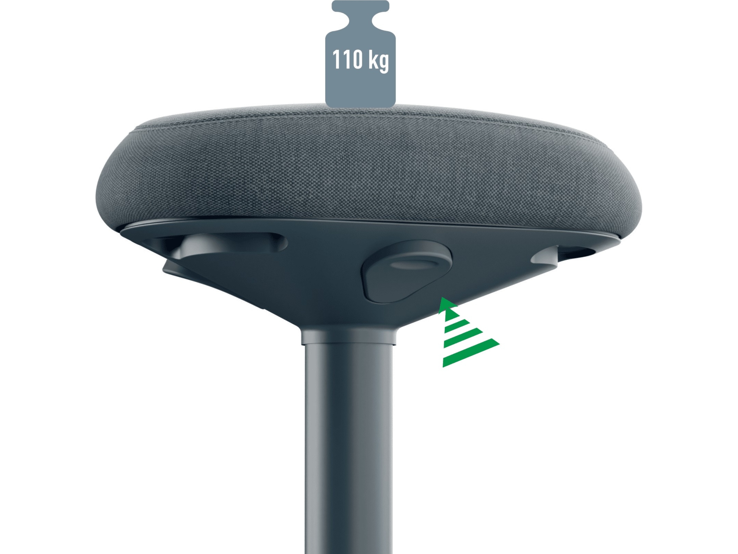 Leitz Ergo Active Balance stol med komfortsæde (mørkegrå) Kontorstole