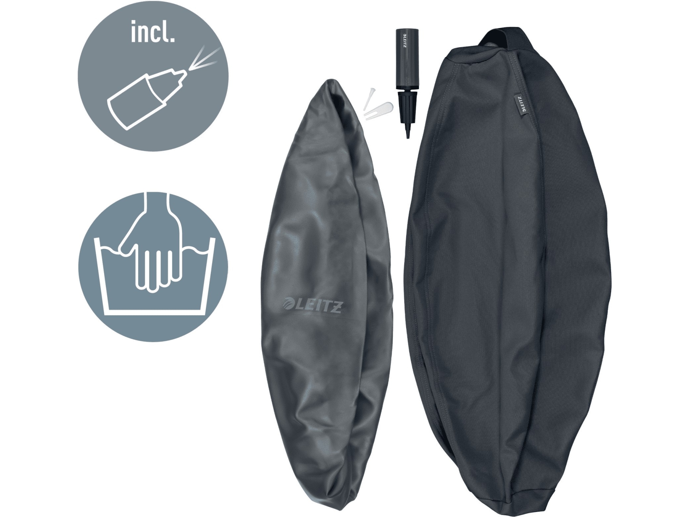 Leitz Ergo Active Anti-Roll Balance Ball (mørkegrå) Kontorstole