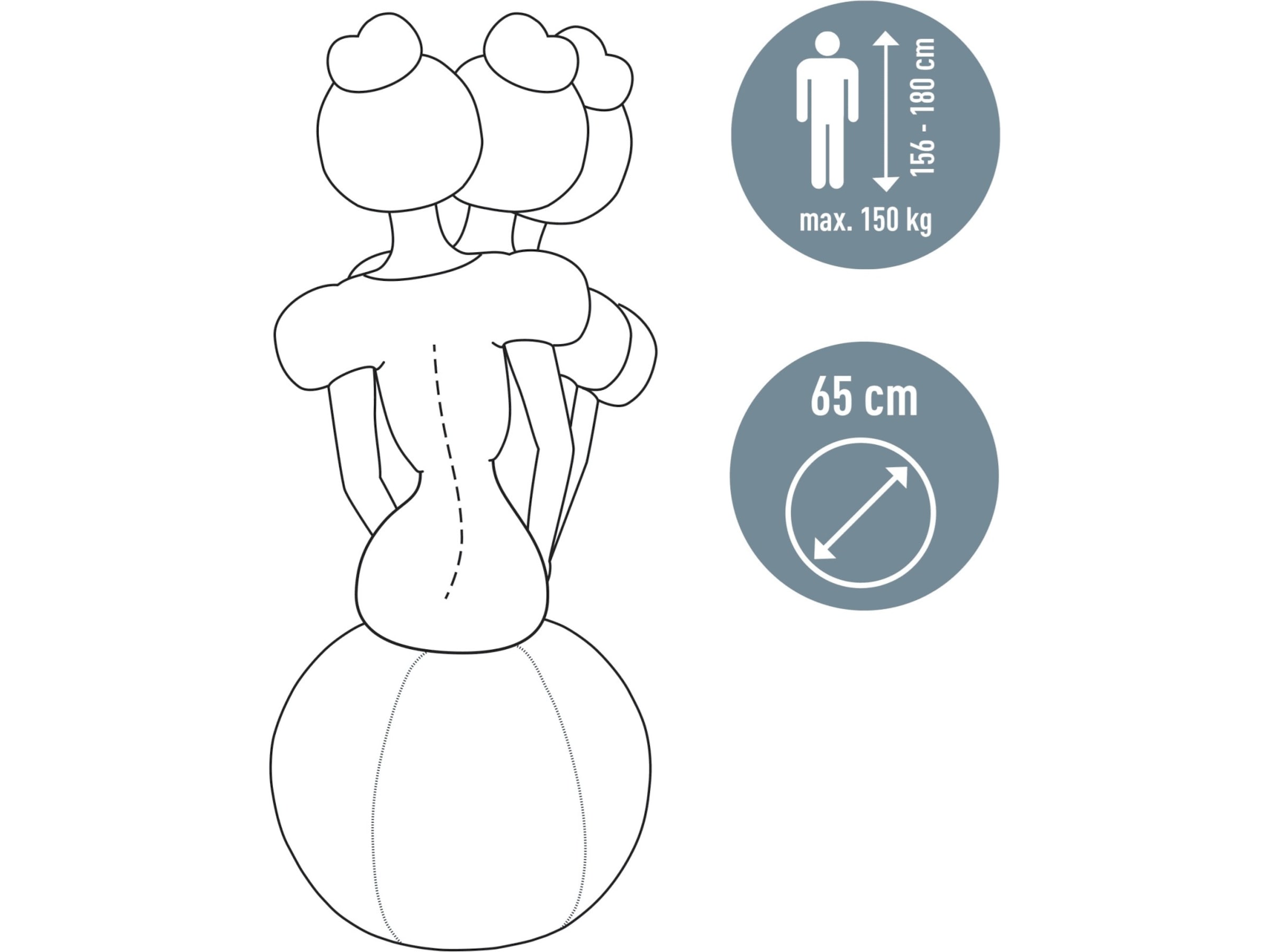 Leitz Ergo Active Anti-Roll Balance Ball (mørkegrå) Kontorstole